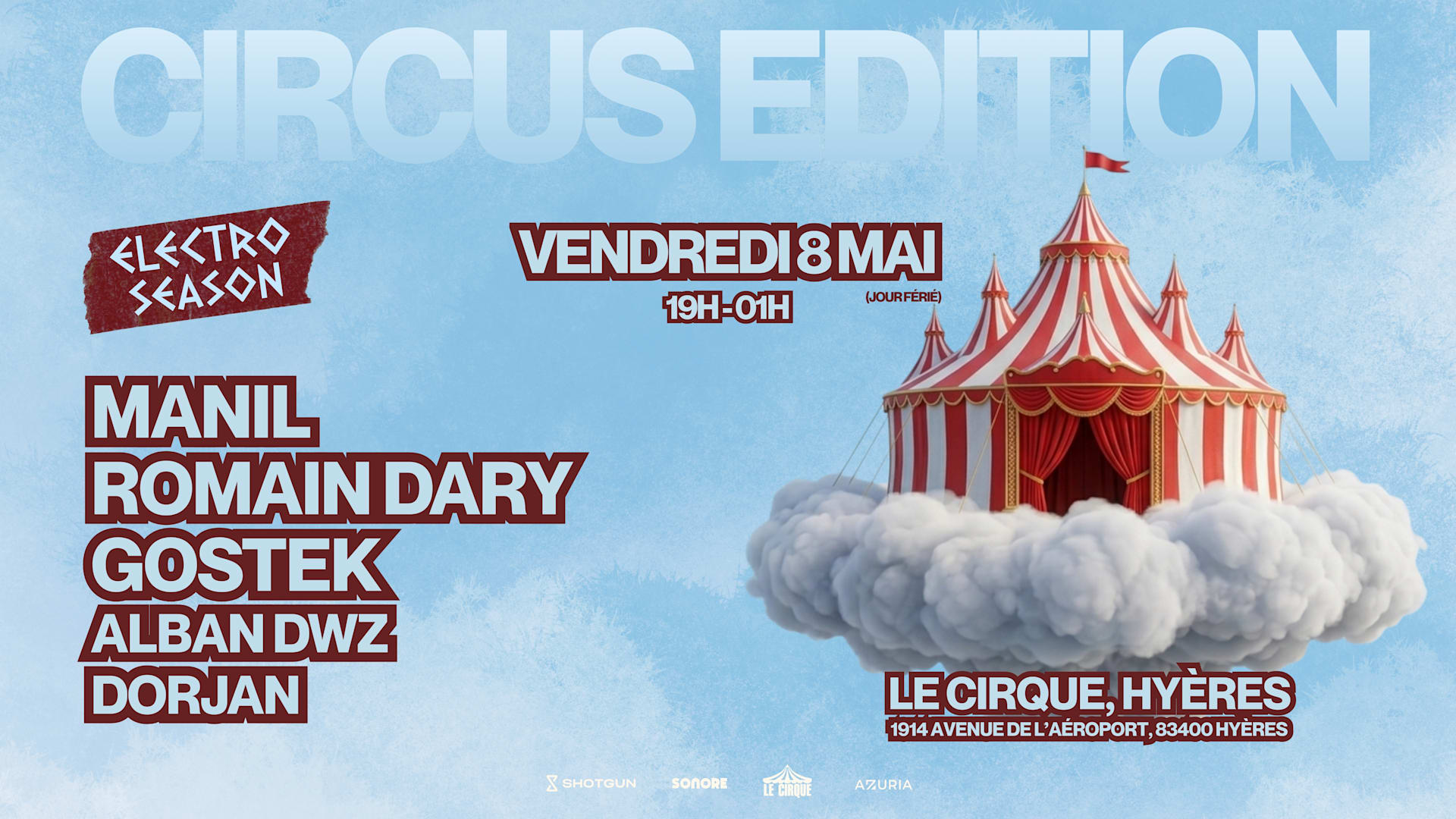 Electro Season X Le Cirque Hyères - Ven 8 Mai (Jour Férié) Cover