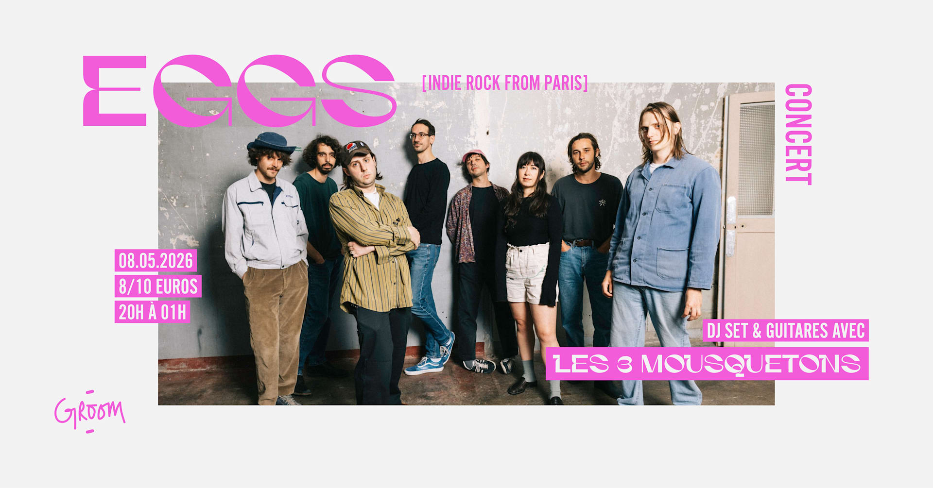 Concert : Eggs + Dj Set & Musique Avec Les 3 Mousquetons Cover