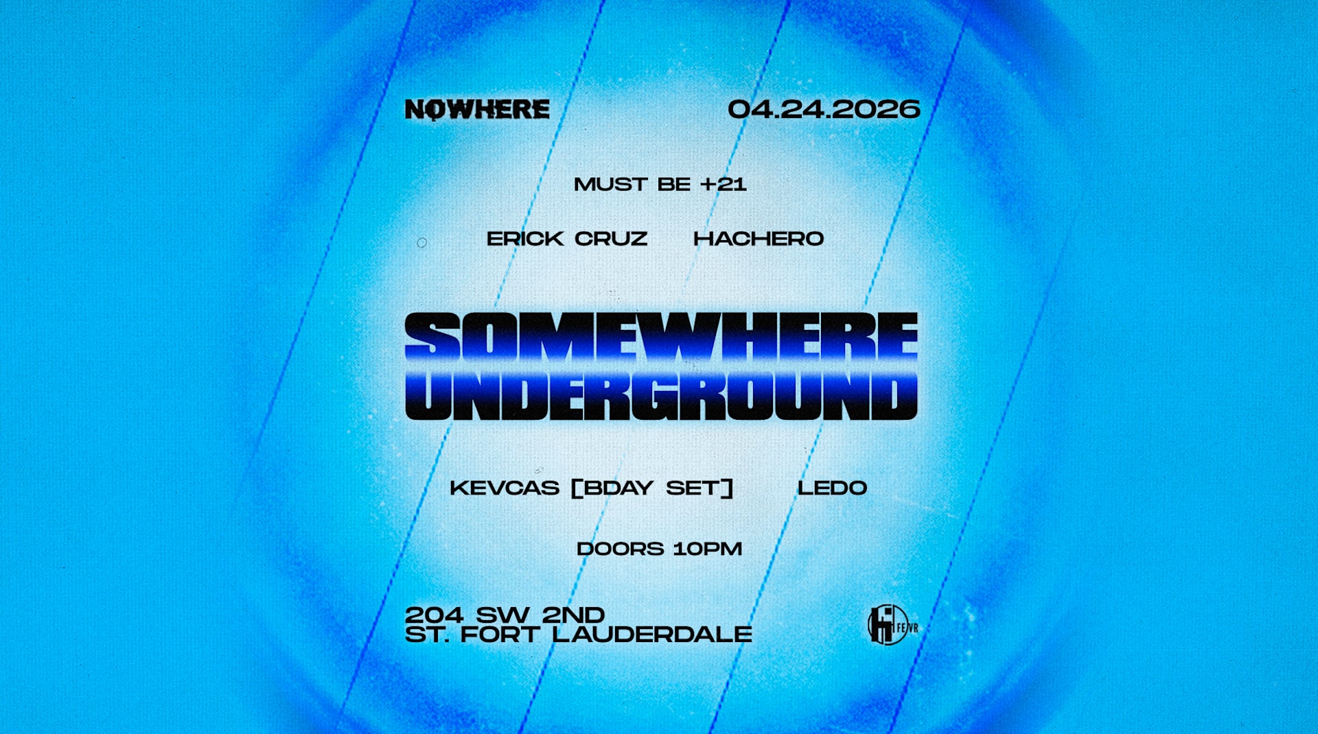 Somewhere Underground @ Nowhere | Kevcas' Birthday Fiasco Cover