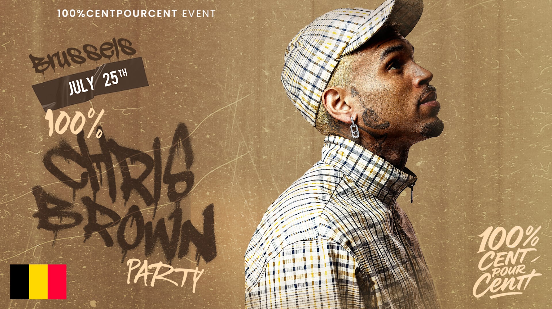 100% Chris Brown Party !! (Brussels) Cover
