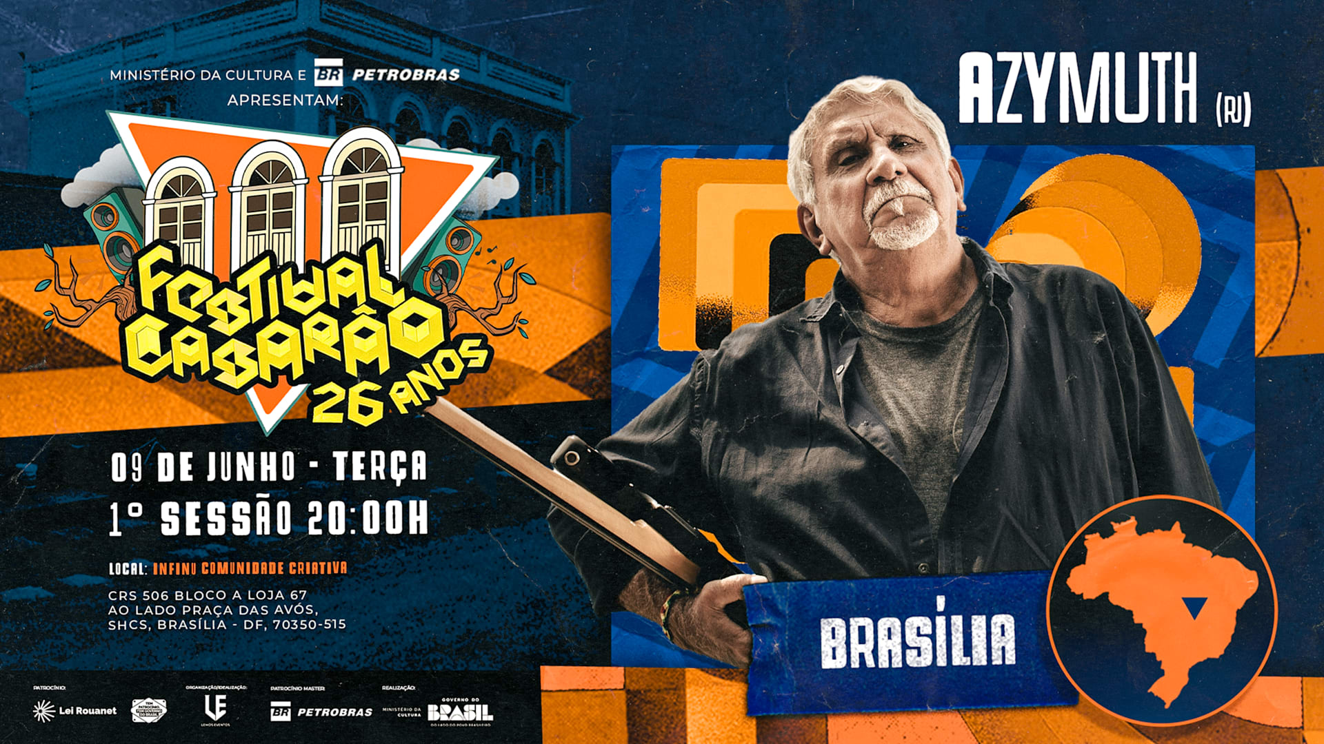 Festival Casarão 26 Anos Com Azymuth Em Brasília Cover