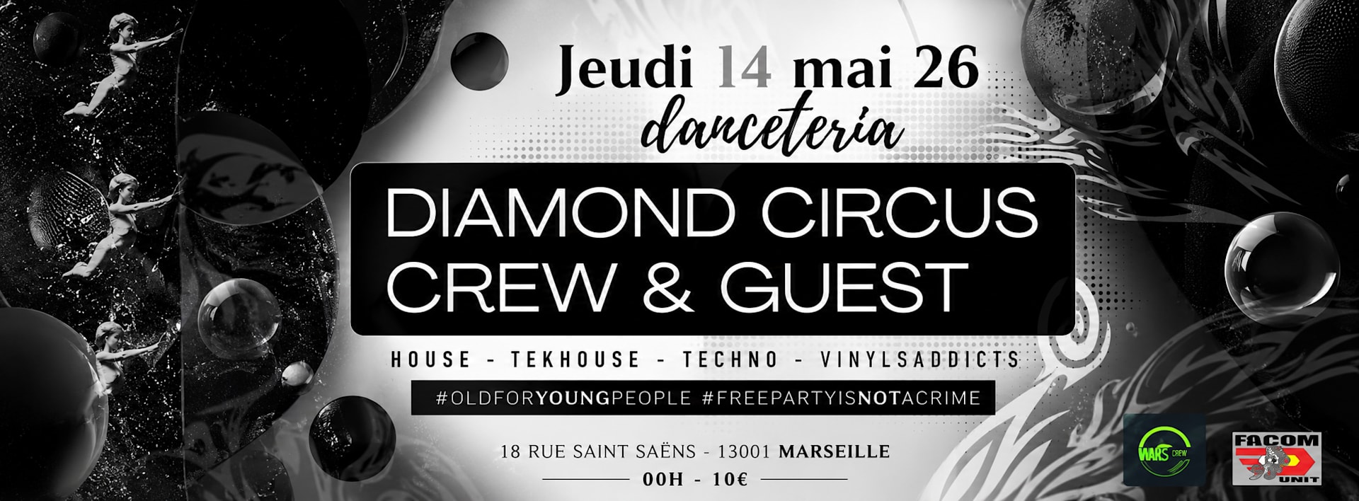Diamond Circus & Crew @ Danceteria Cover