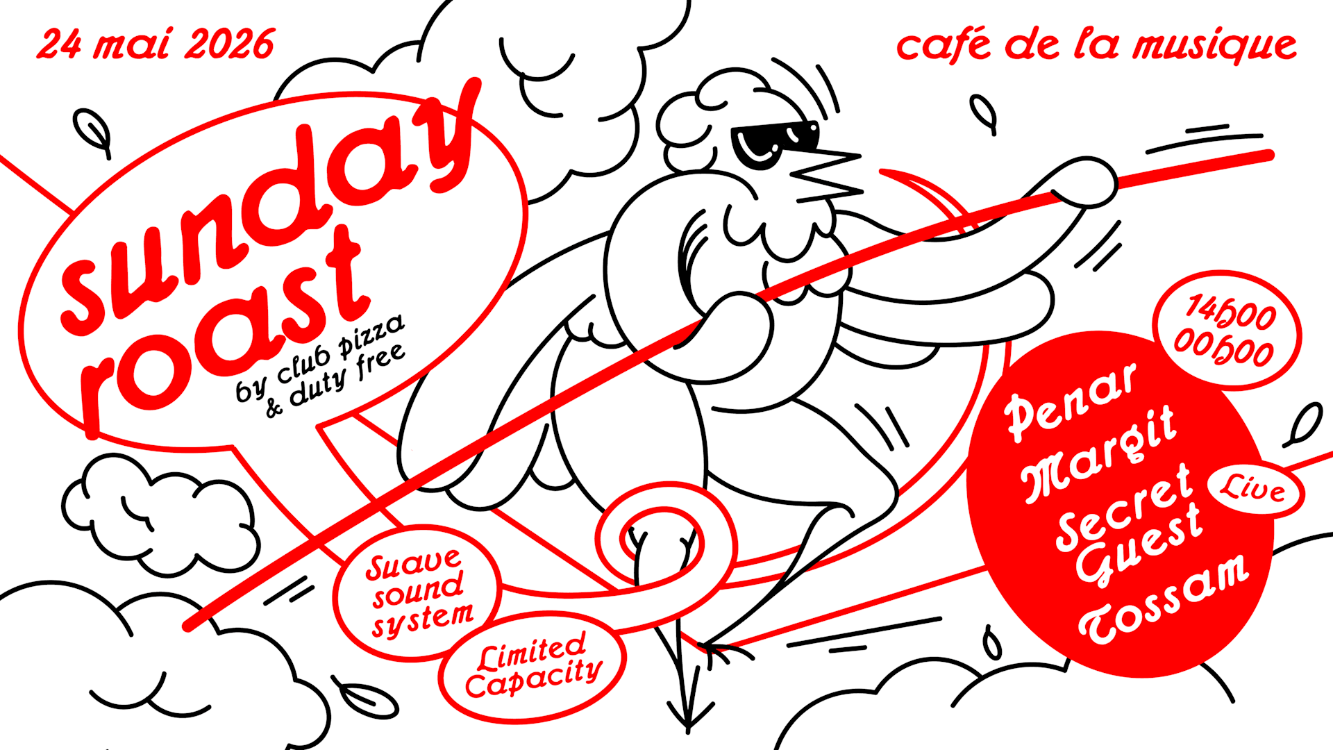 Sunday Roast W/ Margit, Secret Guest (Live), Penar & Tossam Cover