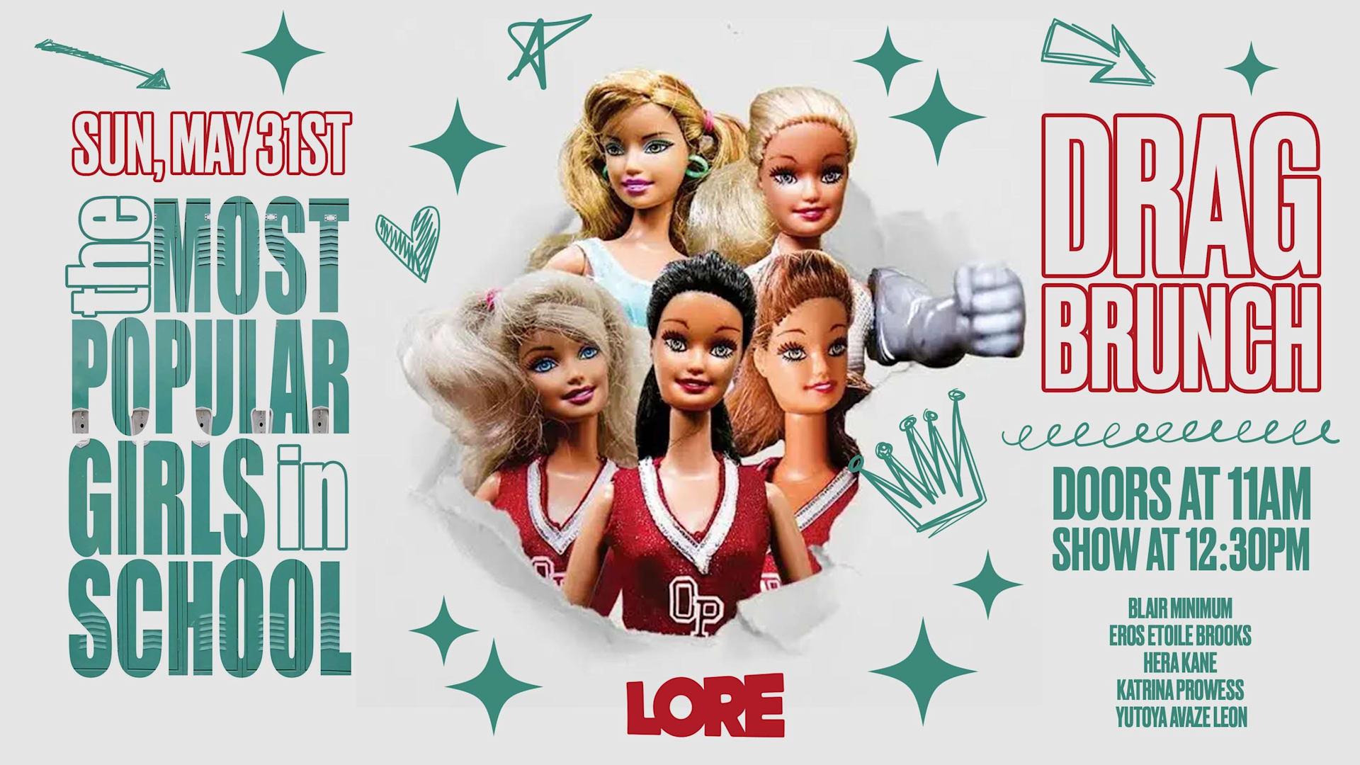 The Most Popular Girls In School Drag Brunch Cover