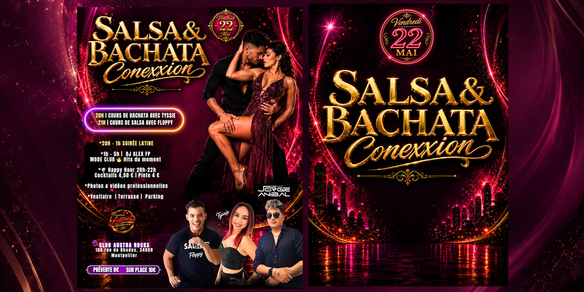 Soirée Salsa & Bachata-Vendredi 22 Mai-Club Austra Rocks Mtp Cover