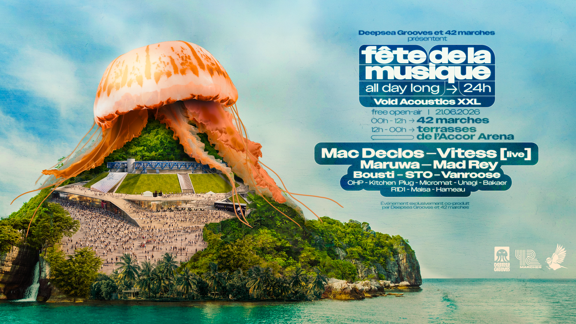 All Day Long +  Free Open Air : Mac Declos, Vitess (Live) Cover