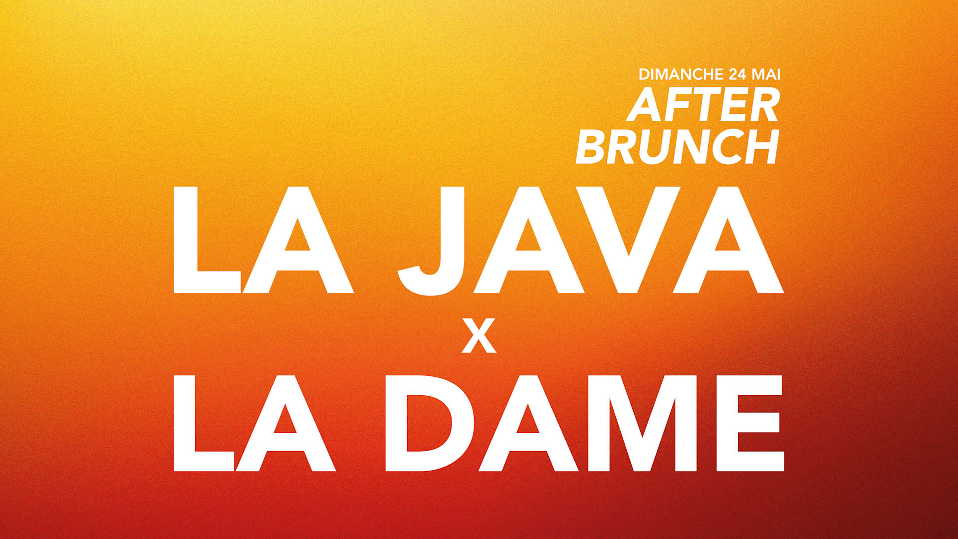 La Java X La Dame // Dim 24 Mai // Hugsme - Clovis - Toosaxy Cover