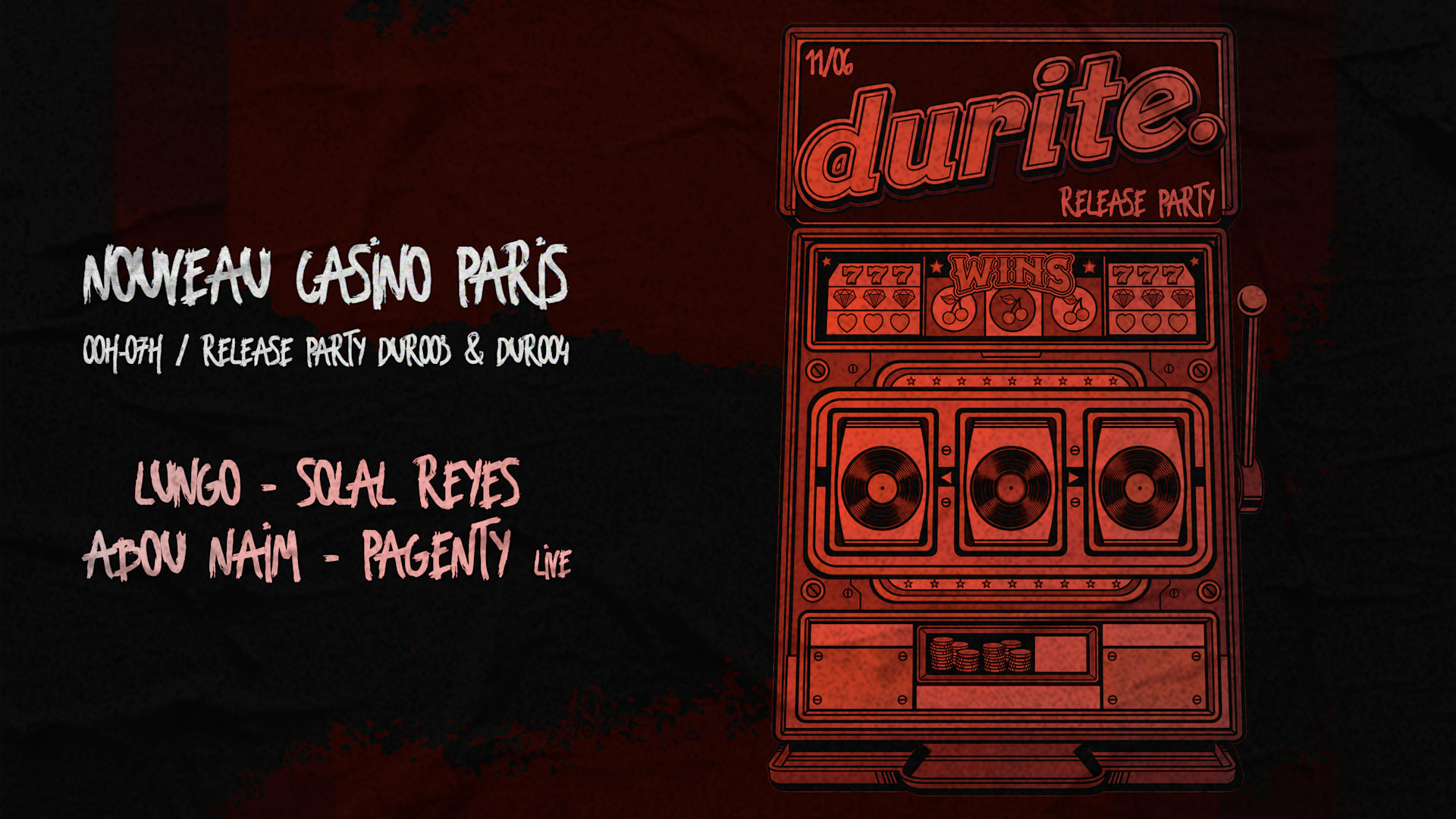 Durite. Release Party At Nouveau Casino Cover