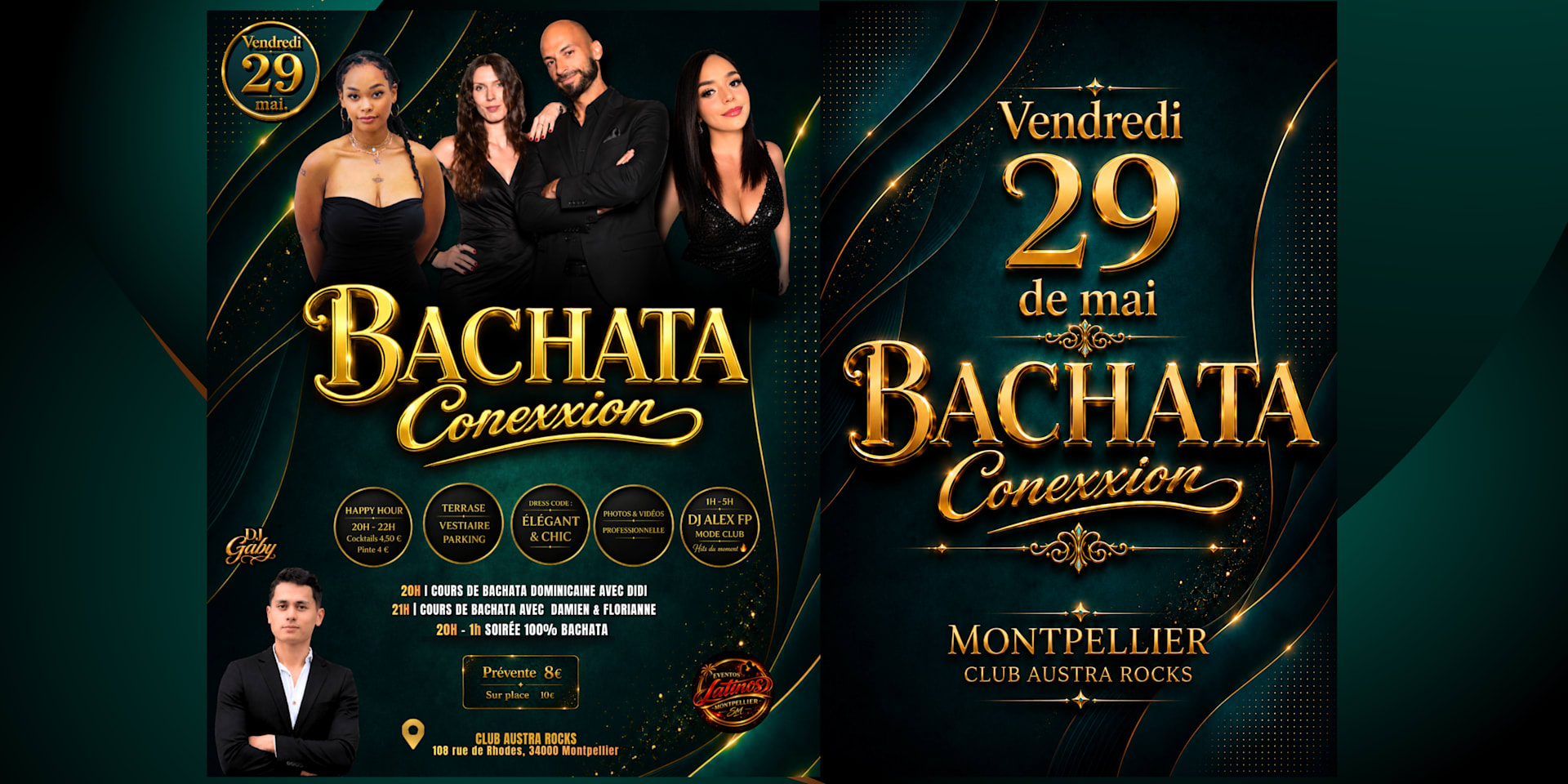 Soirée 100% Bachata -Vendredi 29 Mai - Club Austra Rocks Mtp Cover