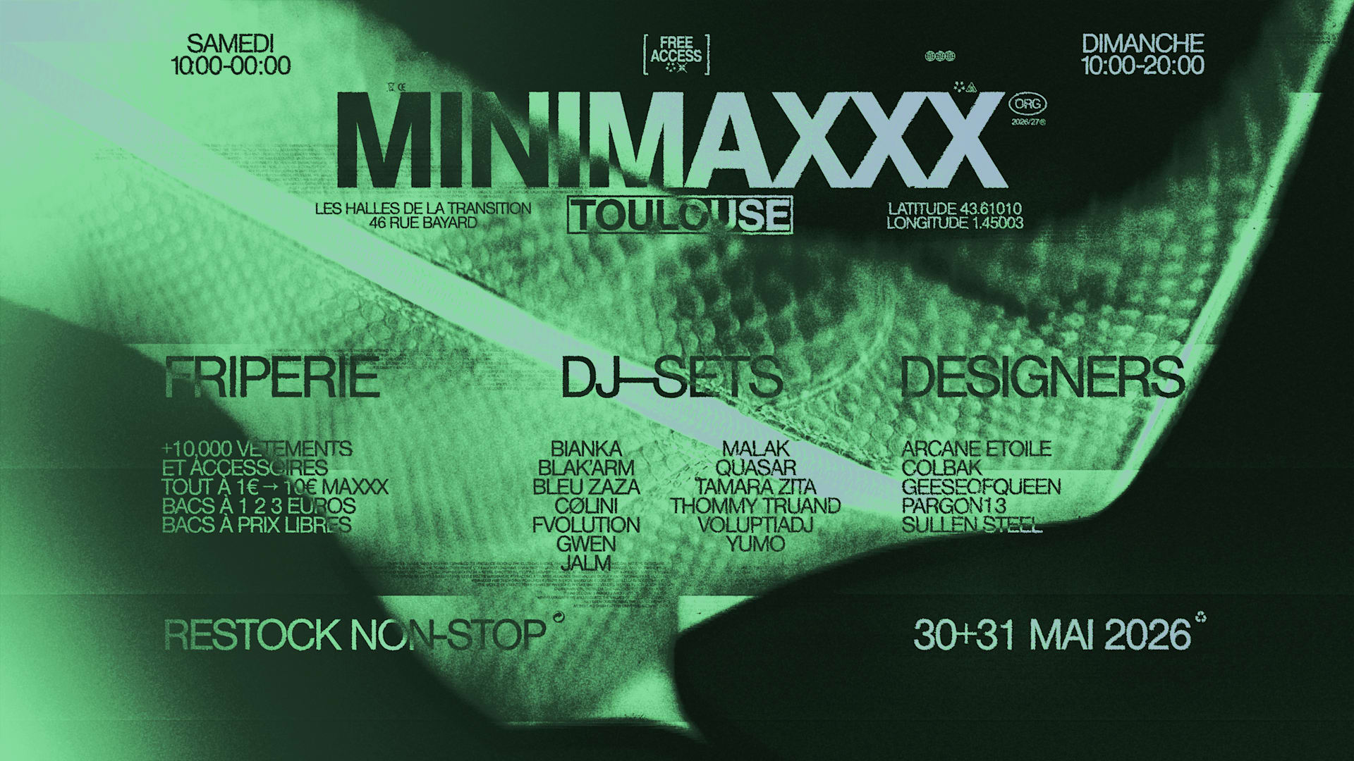 [Toulouse] Friperie + Dj-Sets + Designers Cover