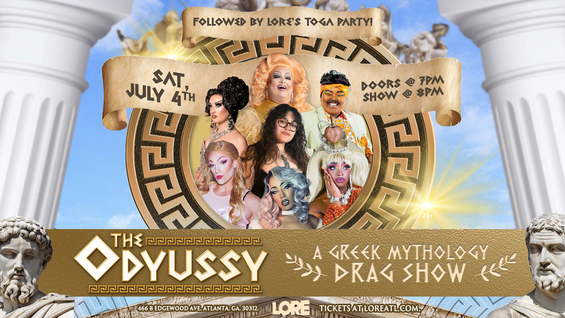 The Odyussy: A Greek Mythology Drag Show Cover