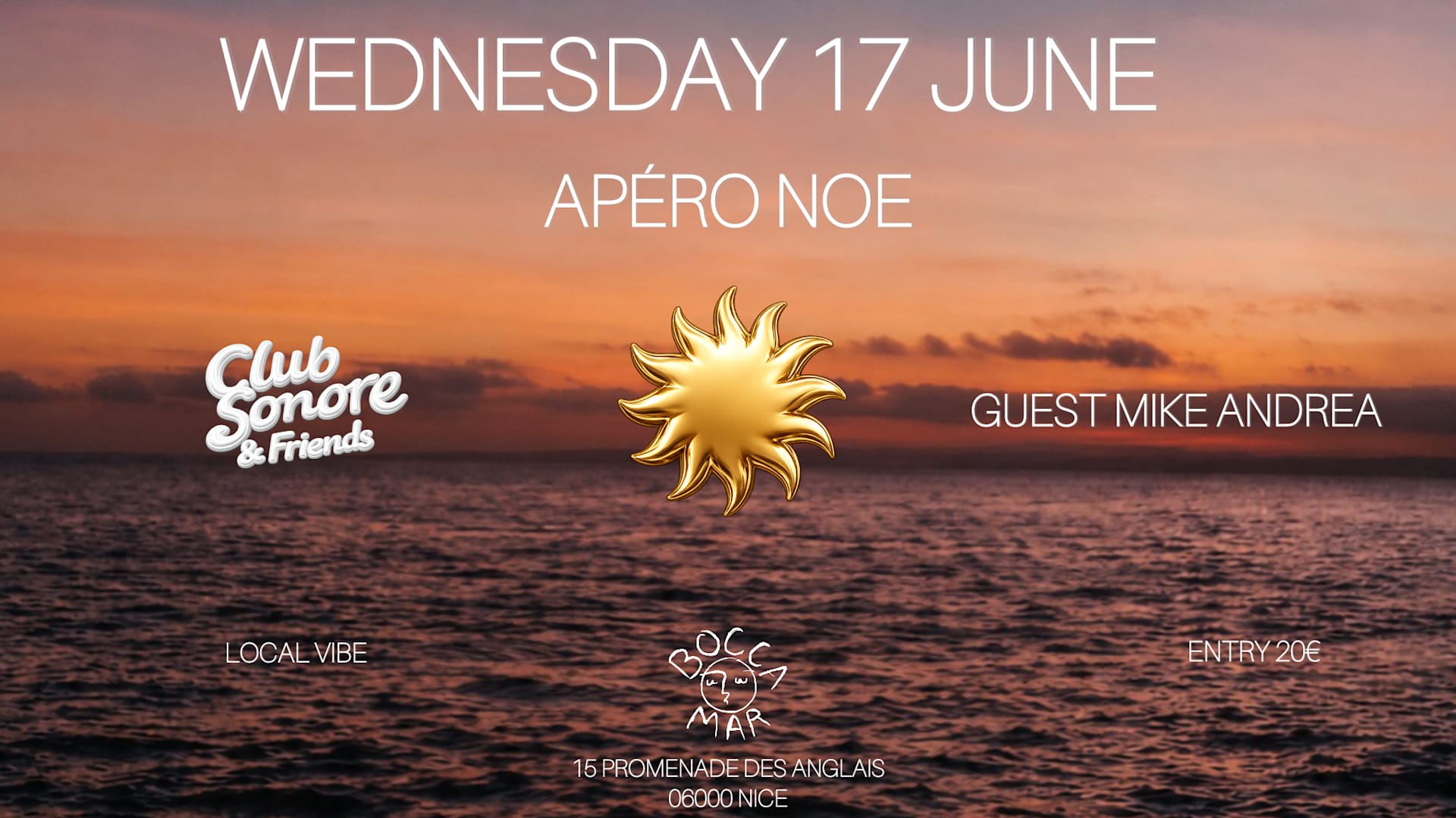 Club Sonore & Friends X Guest Mike Andrea X Apéro Noé Cover