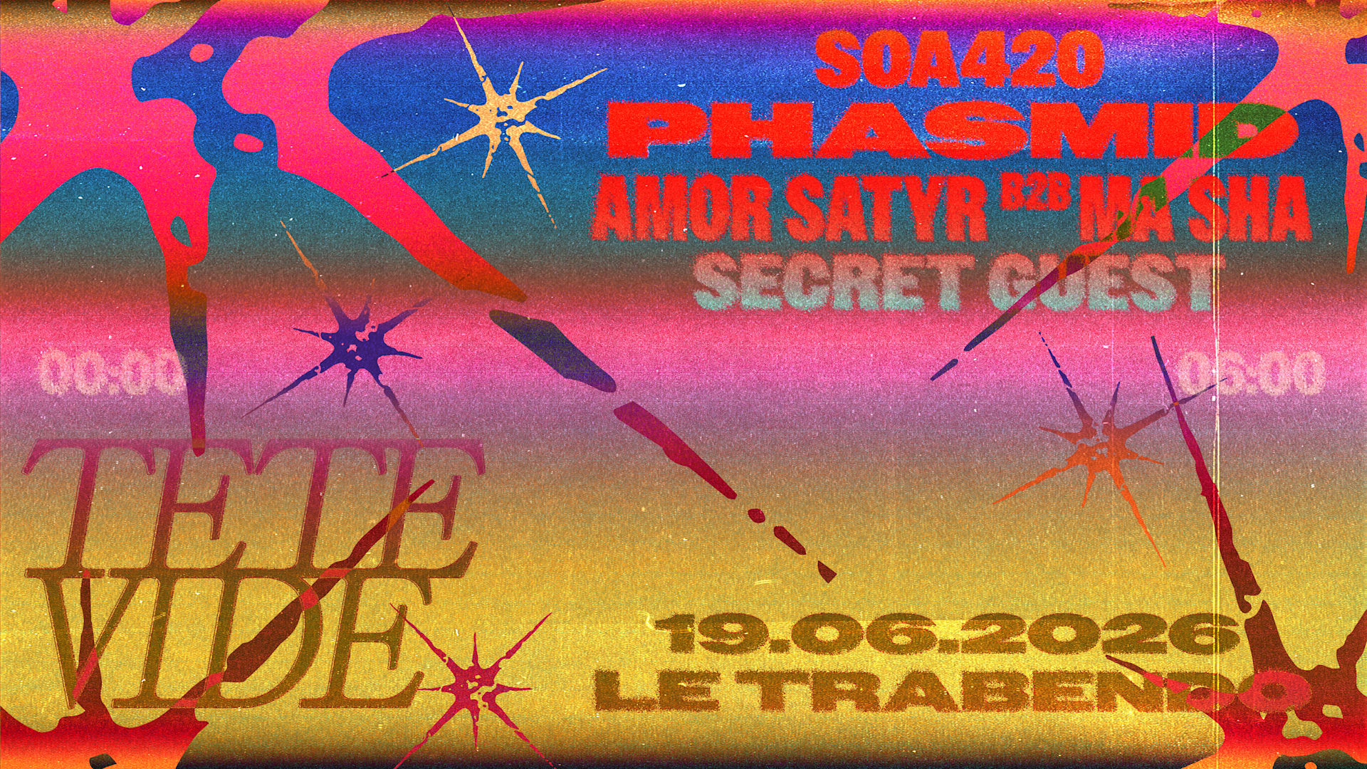 Tete Vide : Amor Satyr B2b Ma Sha, Phasmid, Soa420 & More Cover