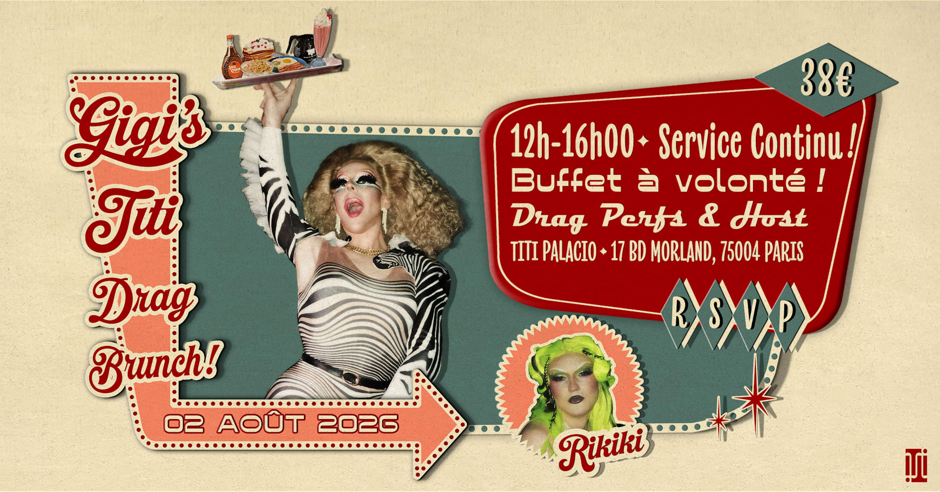 Gigi's Titi Drag Brunch #20 Au Titi Palacio W/ Rikiki! Cover