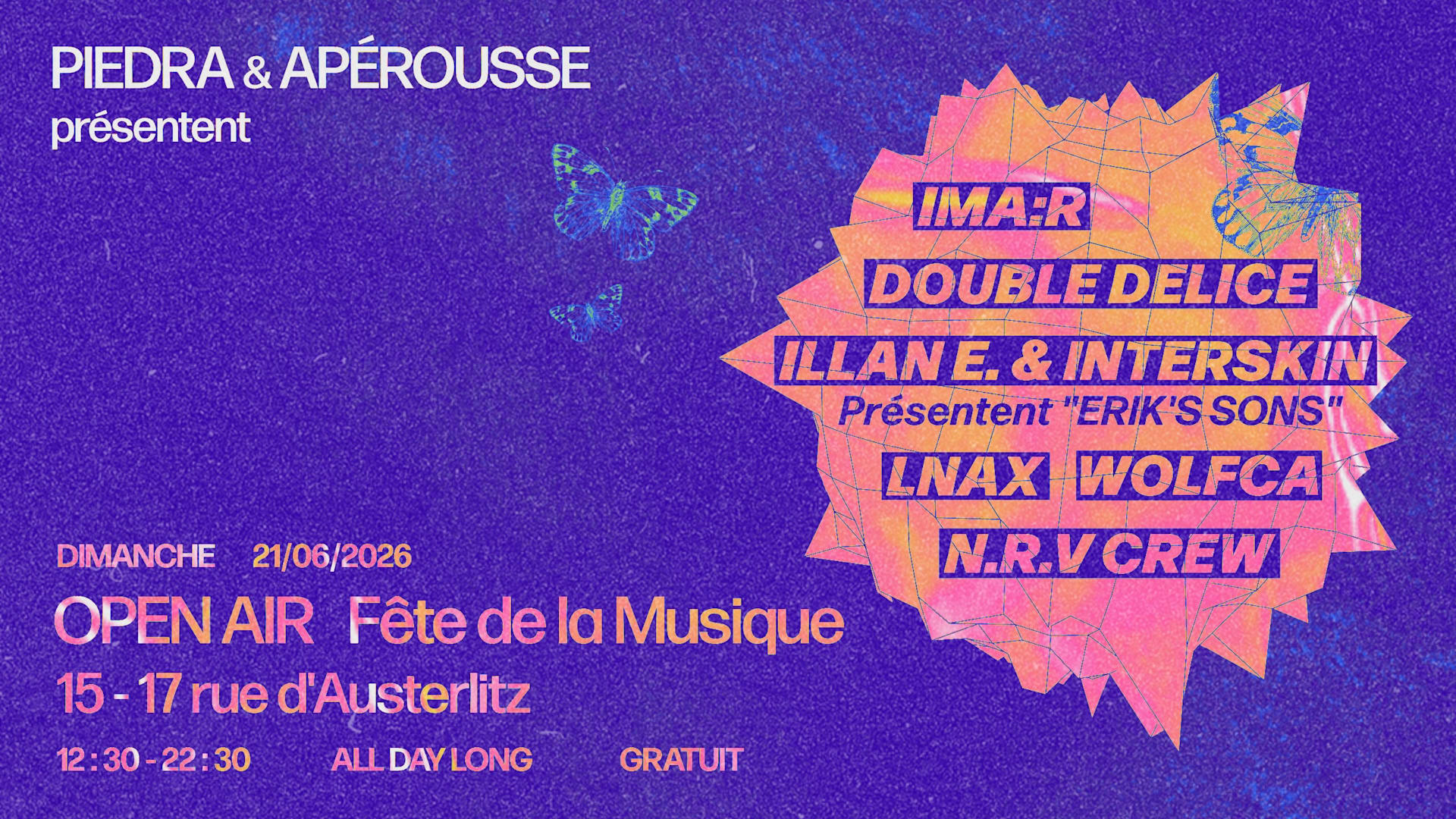 Piedra & Apérousse Présentent Fête De La Musique 2026 Cover