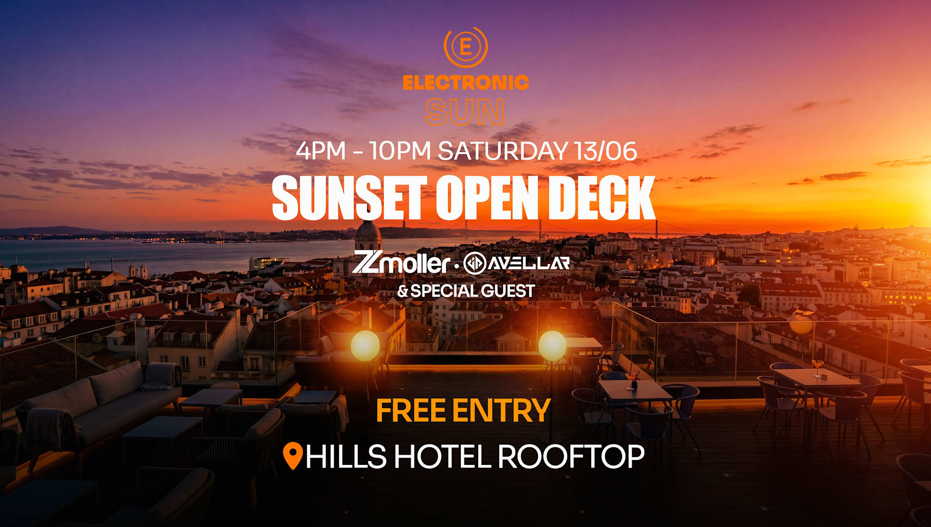 Electronic Sun: Sunset Open Deck - Rooftop Hills Hotel Cover