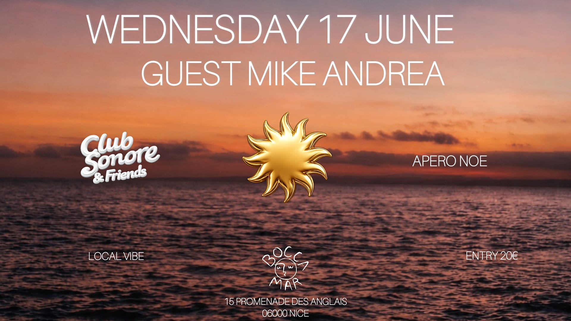 Club Sonore & Friends X Guest Mike Andrea X Apéro Noé Cover