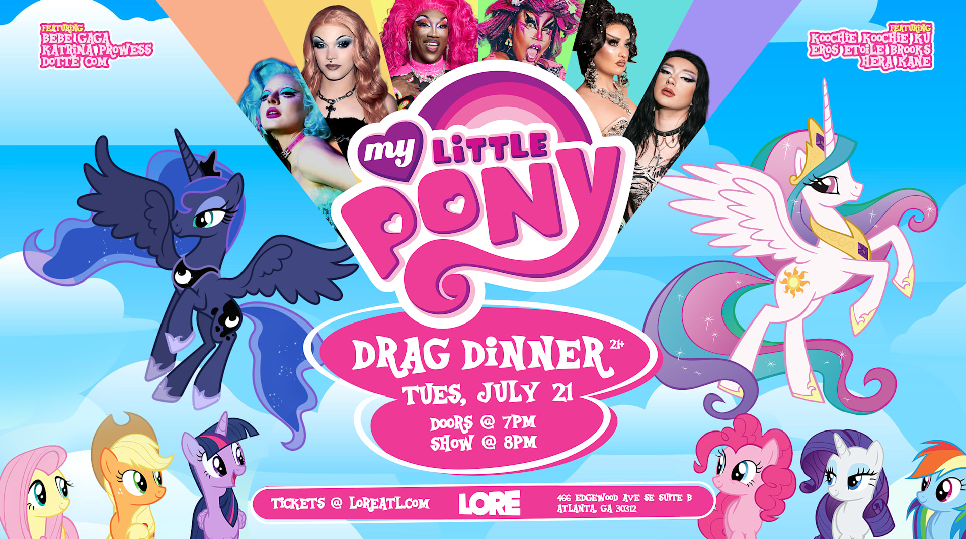My Little Pony Drag Dinner Cover
