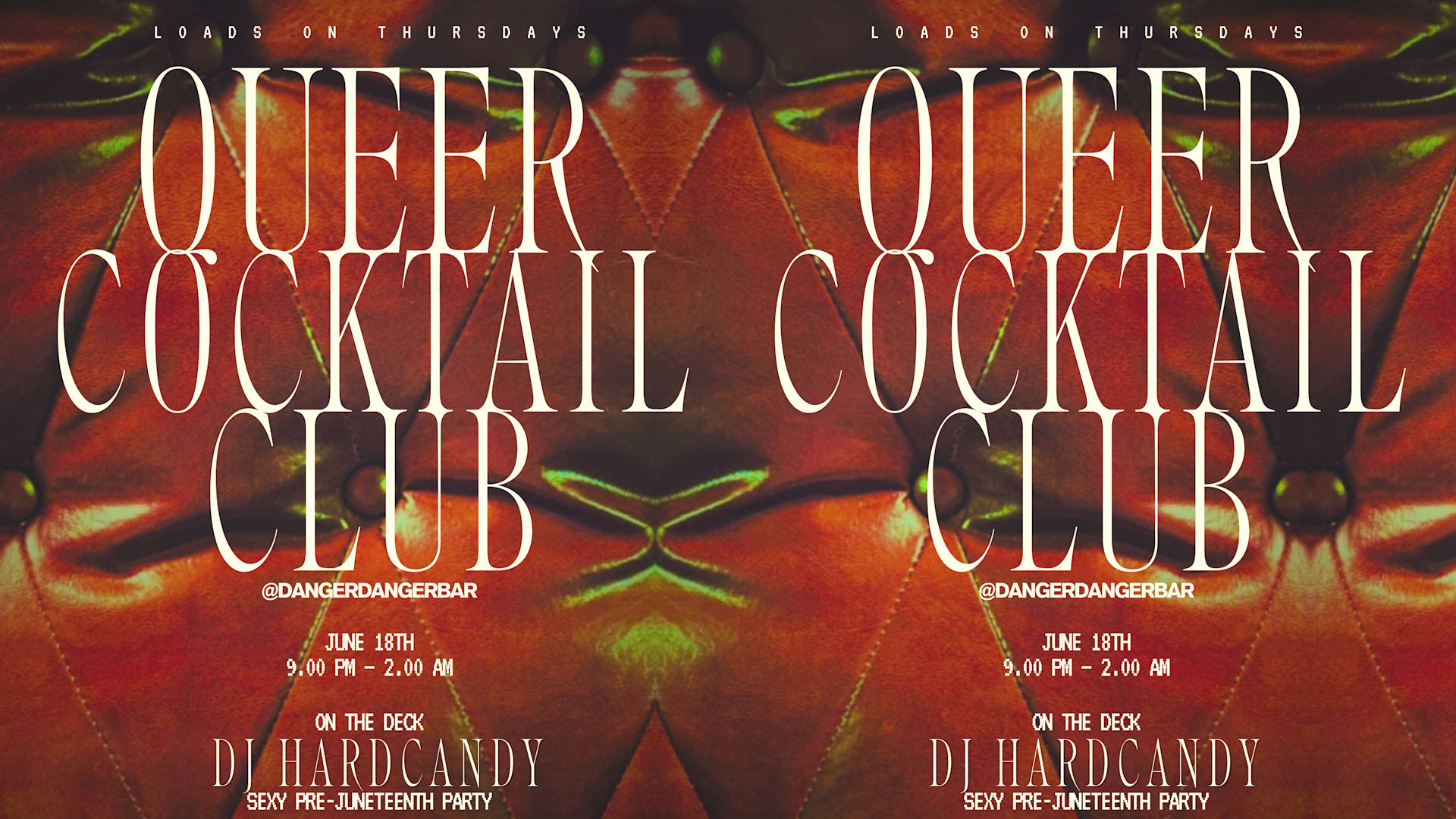 Queer Cocktail Club @ Danger Danger Cover