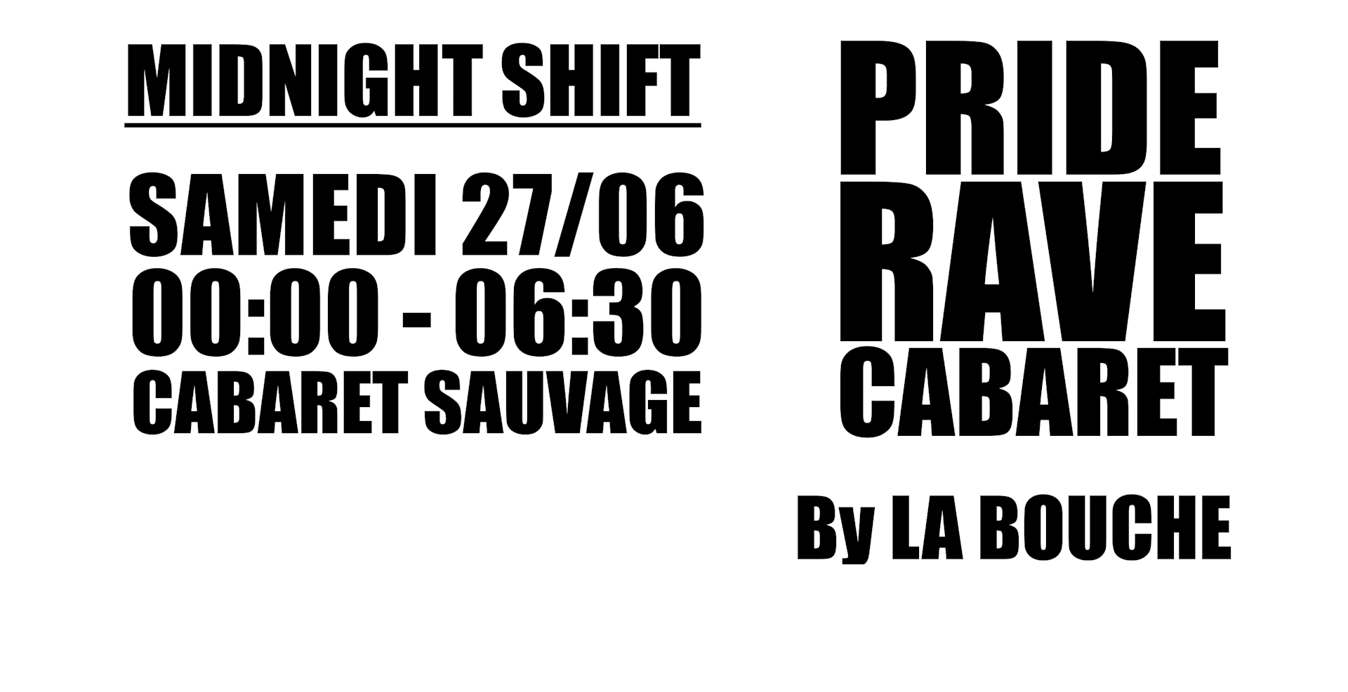 Midnight Shift : Pride Rave Cabaret Cover