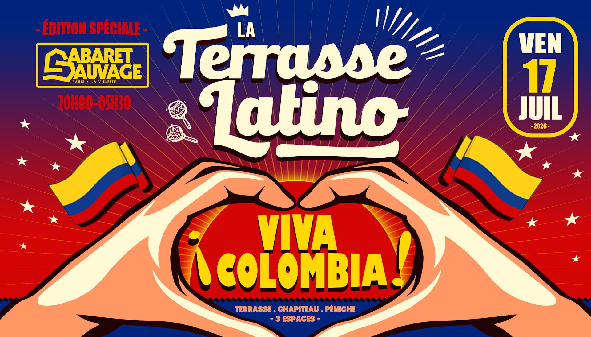 La Terrasse Latino Du Cabaret Sauvage! Viva Colombia ! 17.07 Cover