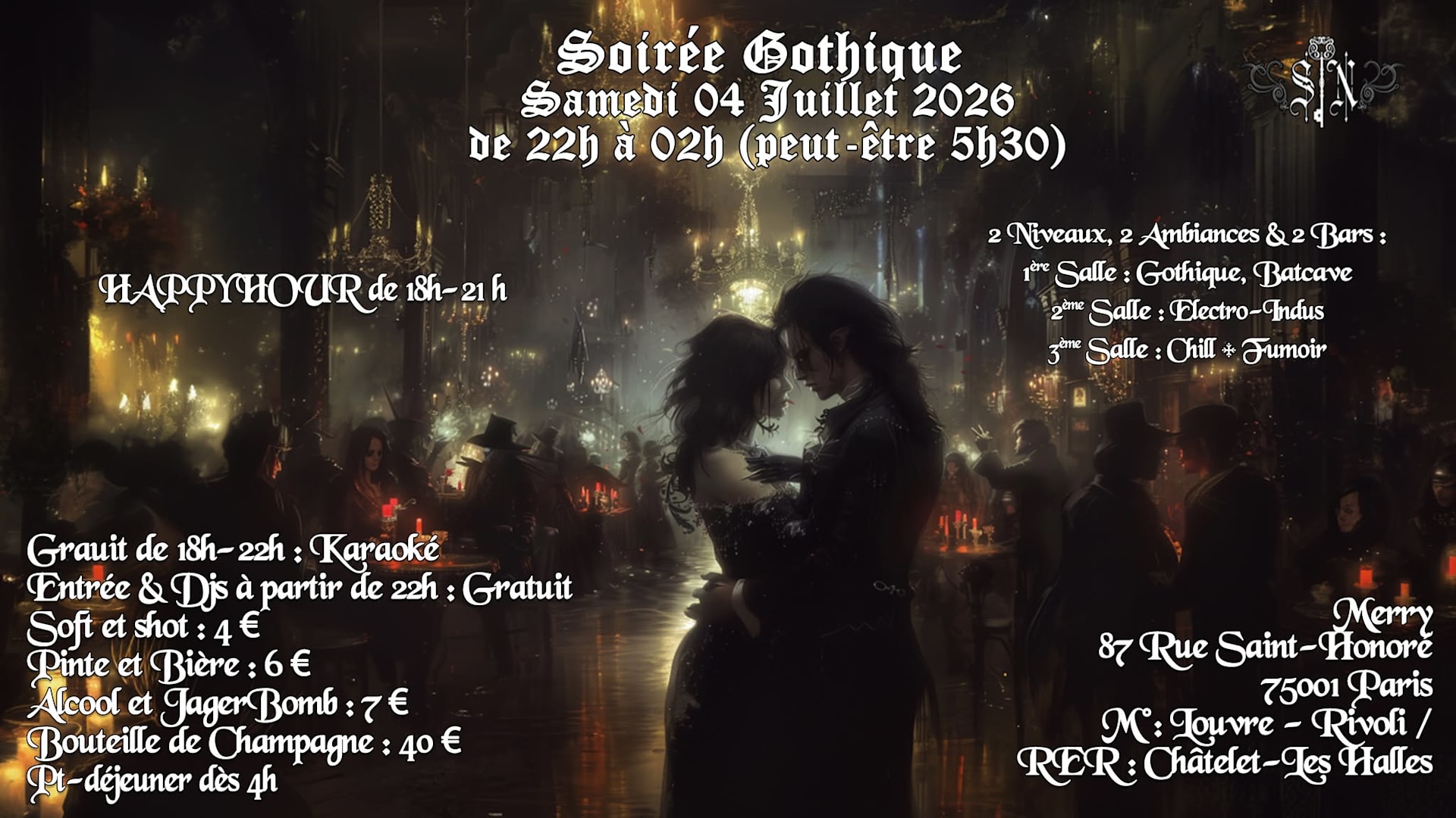 Soirée Gothique Au Merry 4 Juillet Cover