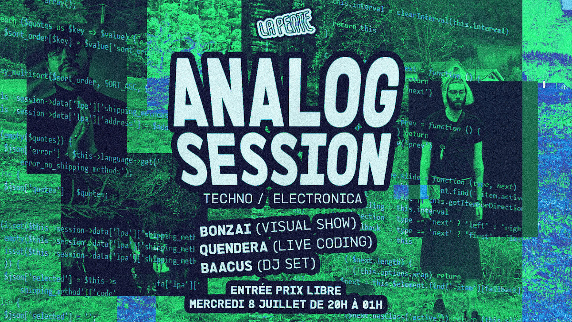 Analog Session : Quendera (Live Coding), Baacus & Bonzai Cover