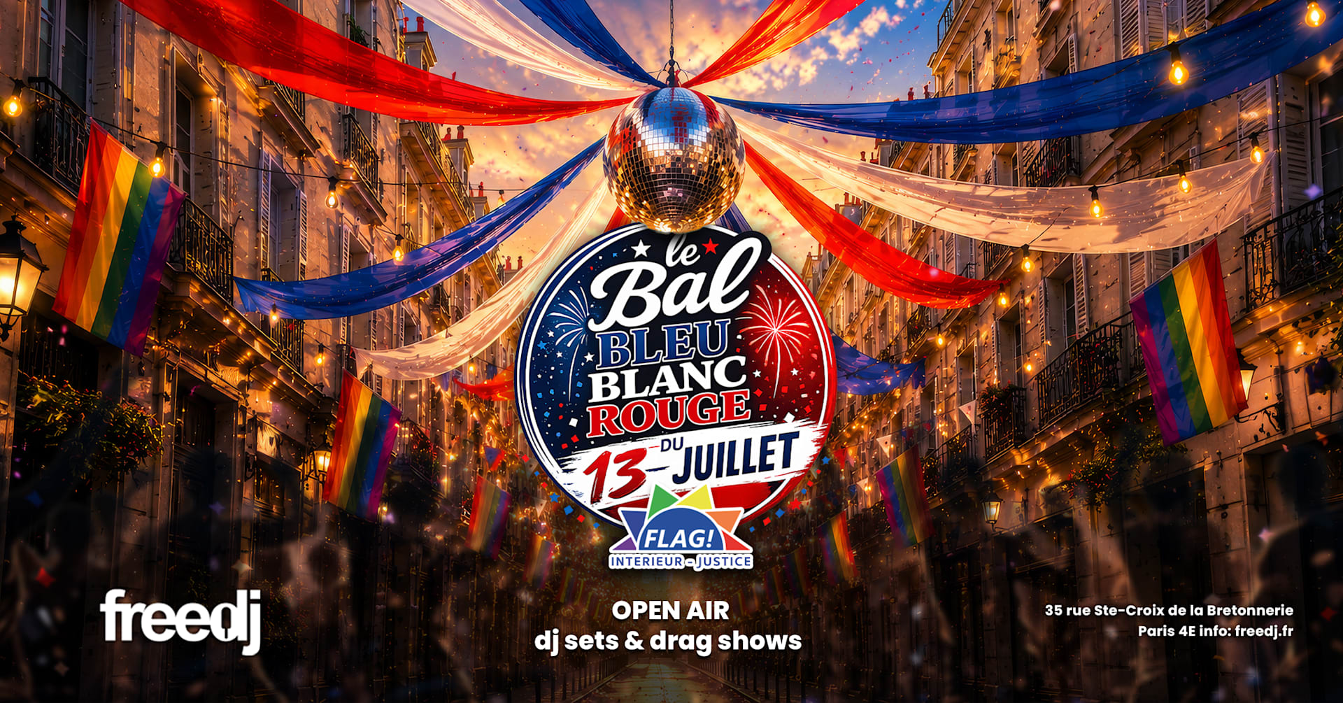 🇫🇷 Le Bal Bleu Blanc Rouge – Lundi 13 Juillet 🇫🇷 Cover