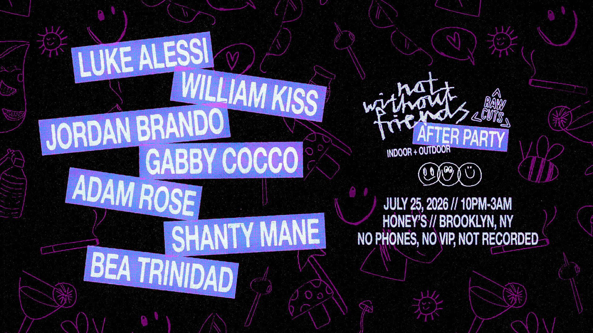 Raw Cuts: Not Without Friends After Party Cover