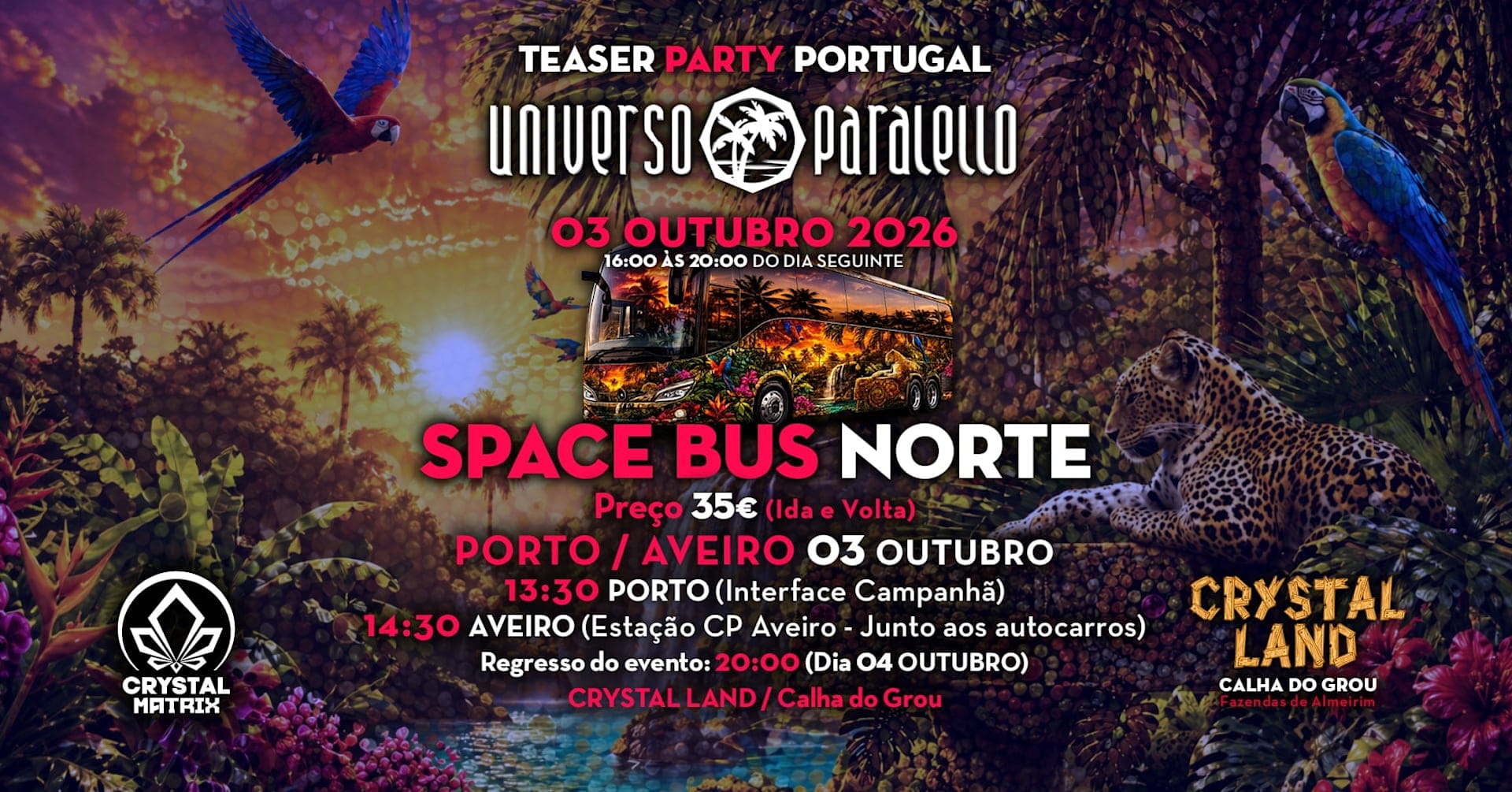 Bus Porto Aveiro Universo Paralello 2026 Cover