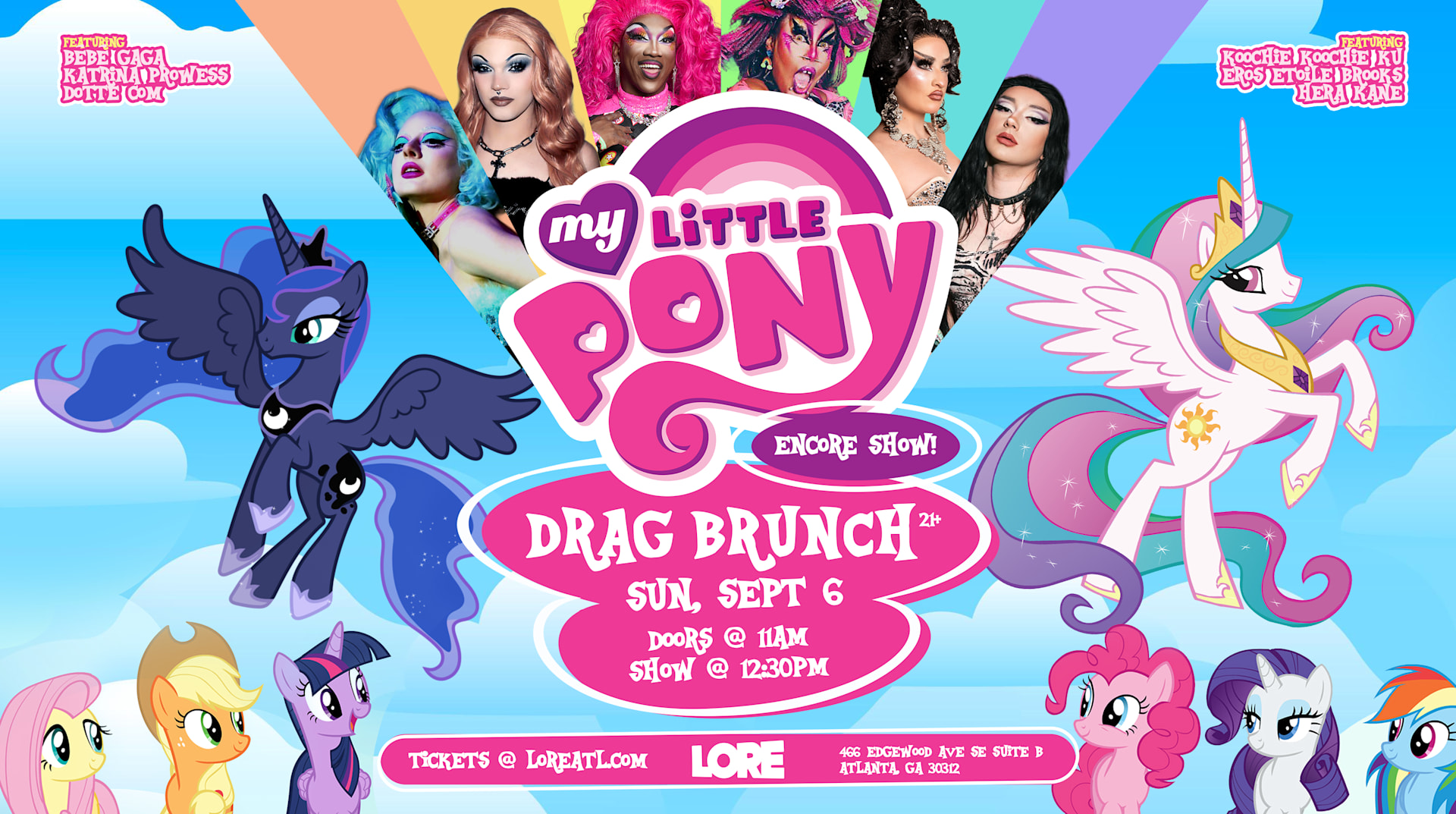 My Little Pony Drag Brunch Cover