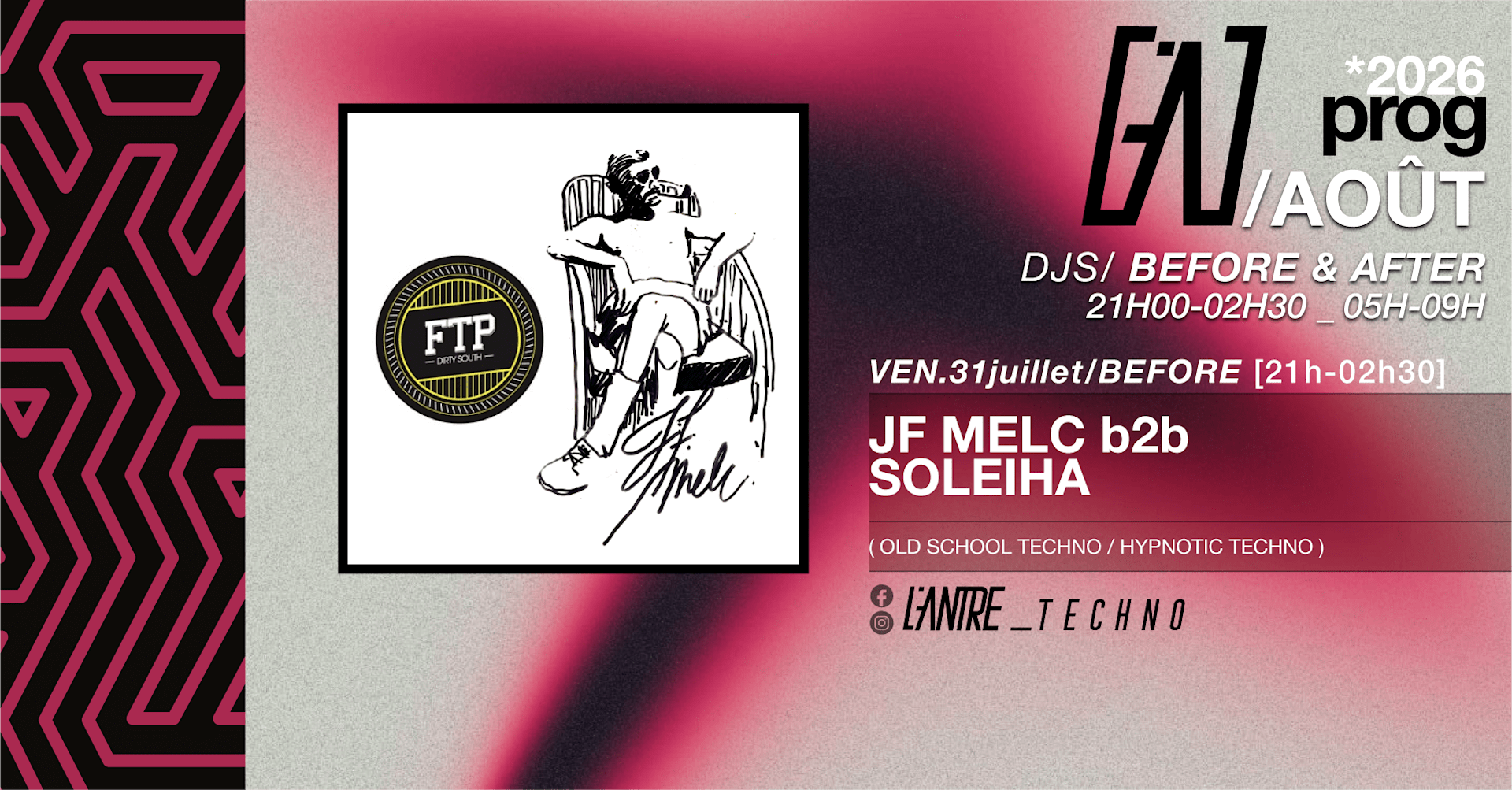 Jf Melc B2b Soleiha — Old School Techno / Hypnotic Techno Cover