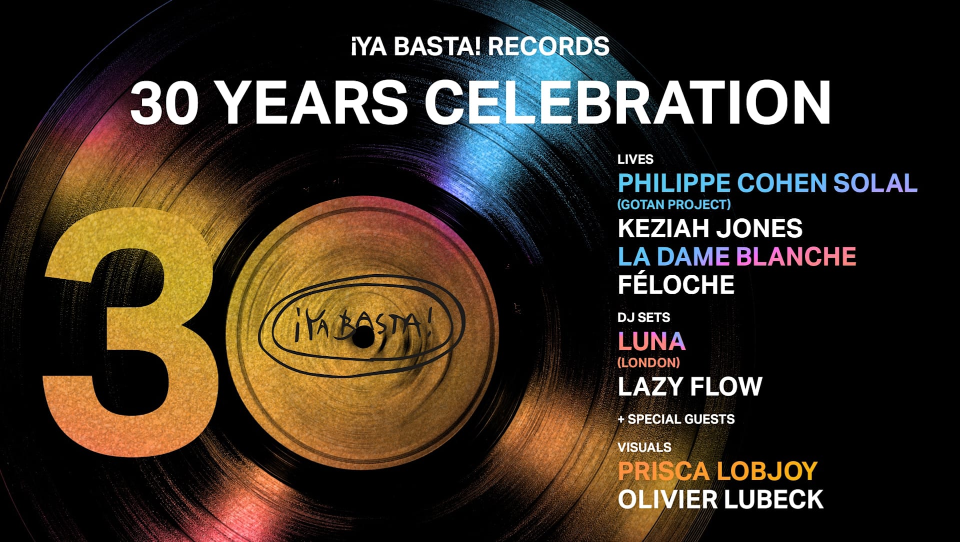 ¡Ya Basta! Records : 30 Years Celebration Cover