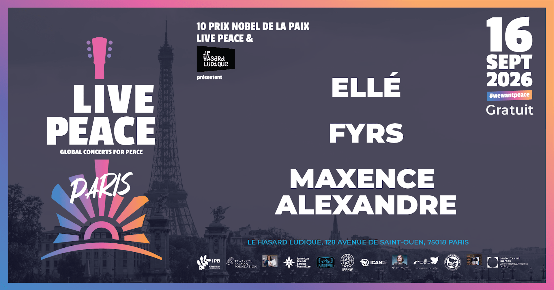 Live Peace Paris Cover