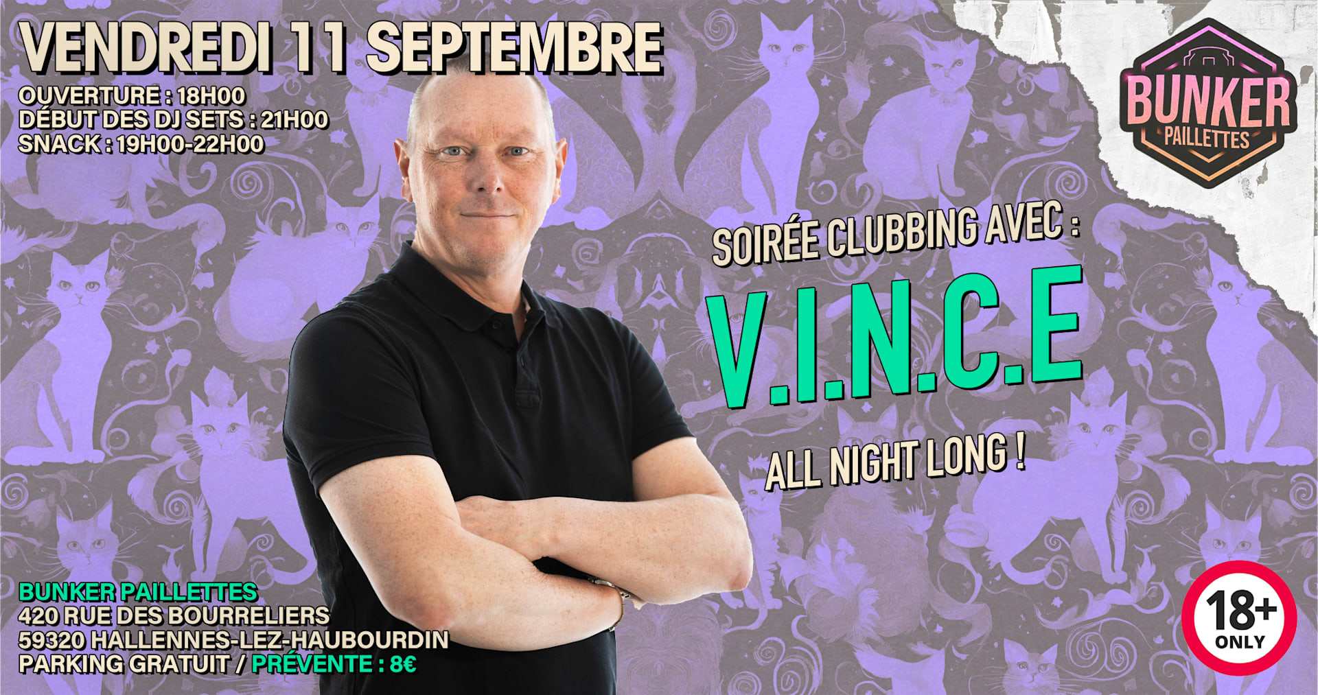 🪩 Soirée Clubbing Avec : V.I.N.C.E 🪩 Cover
