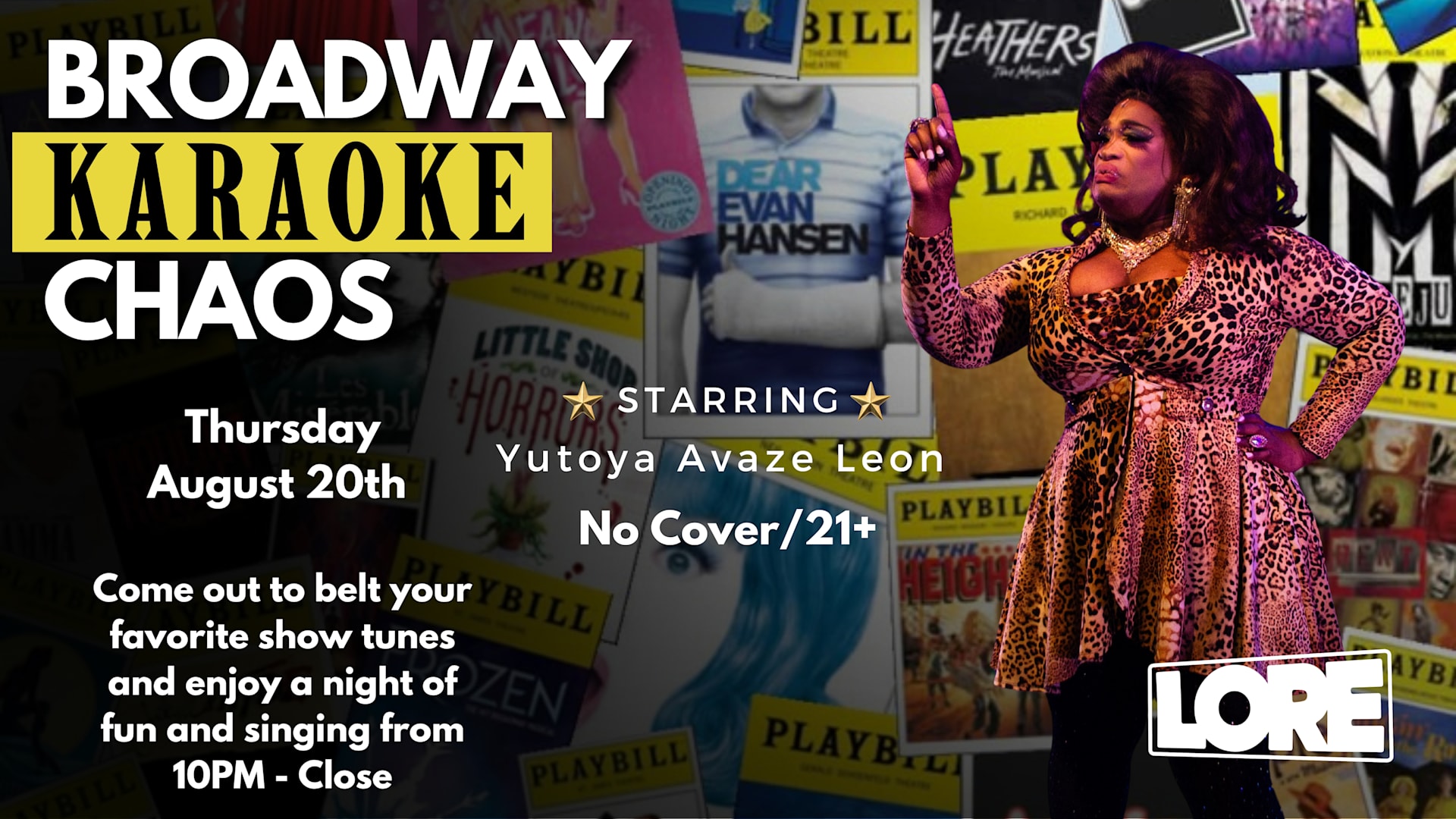 Broadway Karaoke Chaos! Cover