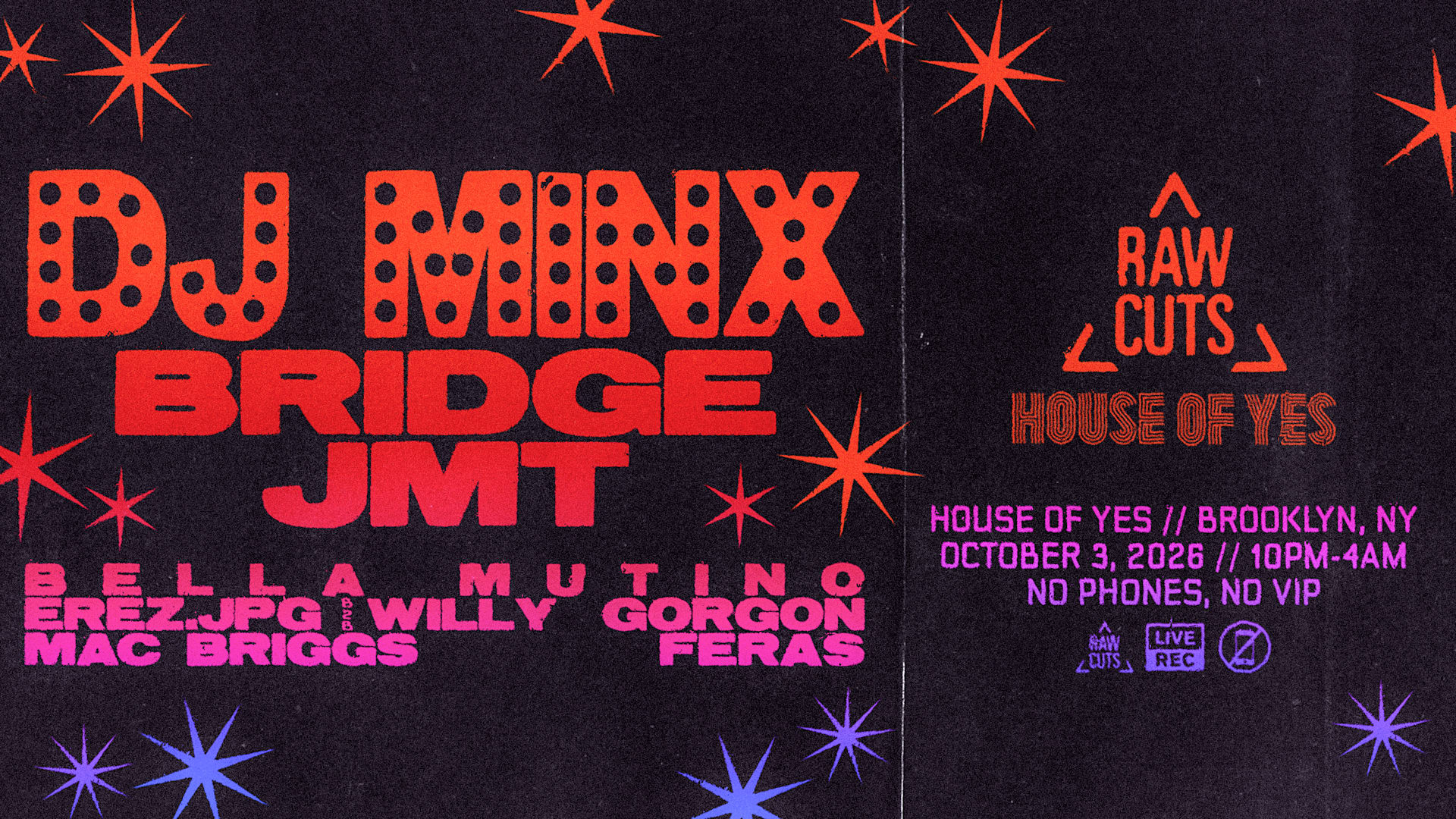 Raw Cuts X House Of Yes: Dj Minx Cover