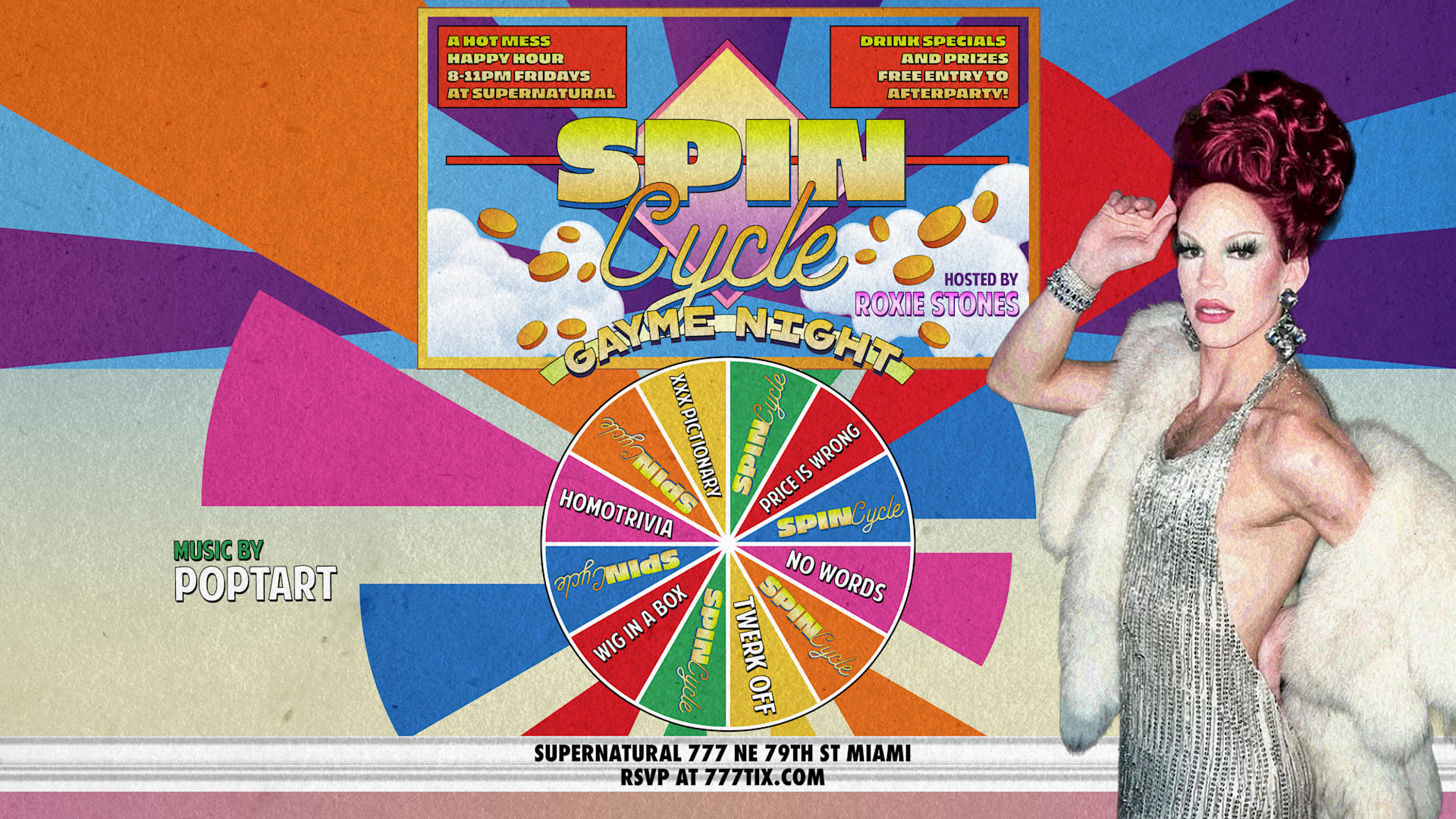 Spin Cycle: Gayme Night Happy Hour Cover