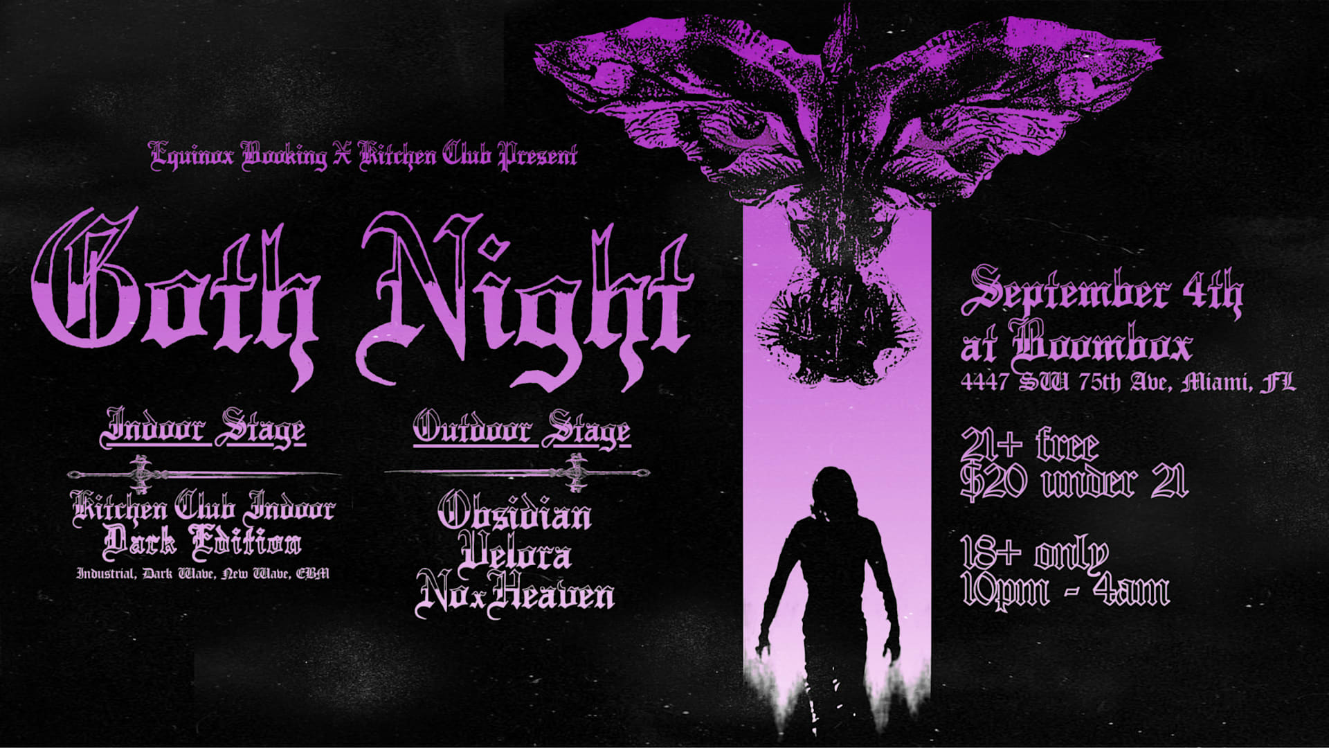 Kitchen Club X Equinox Bookings : Goth Night Cover