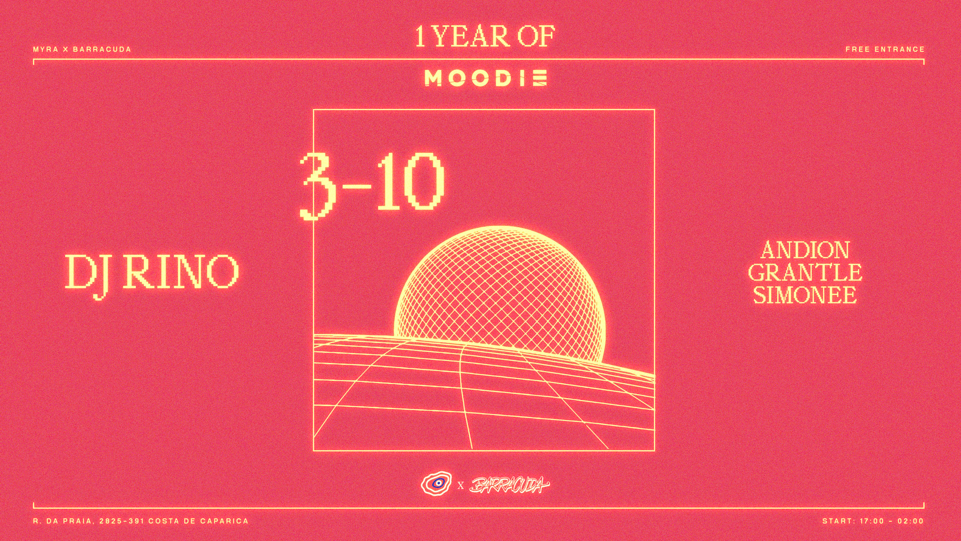 1 Year - Moodie Invites Dj Rino @ Myra X Barracuda Cover