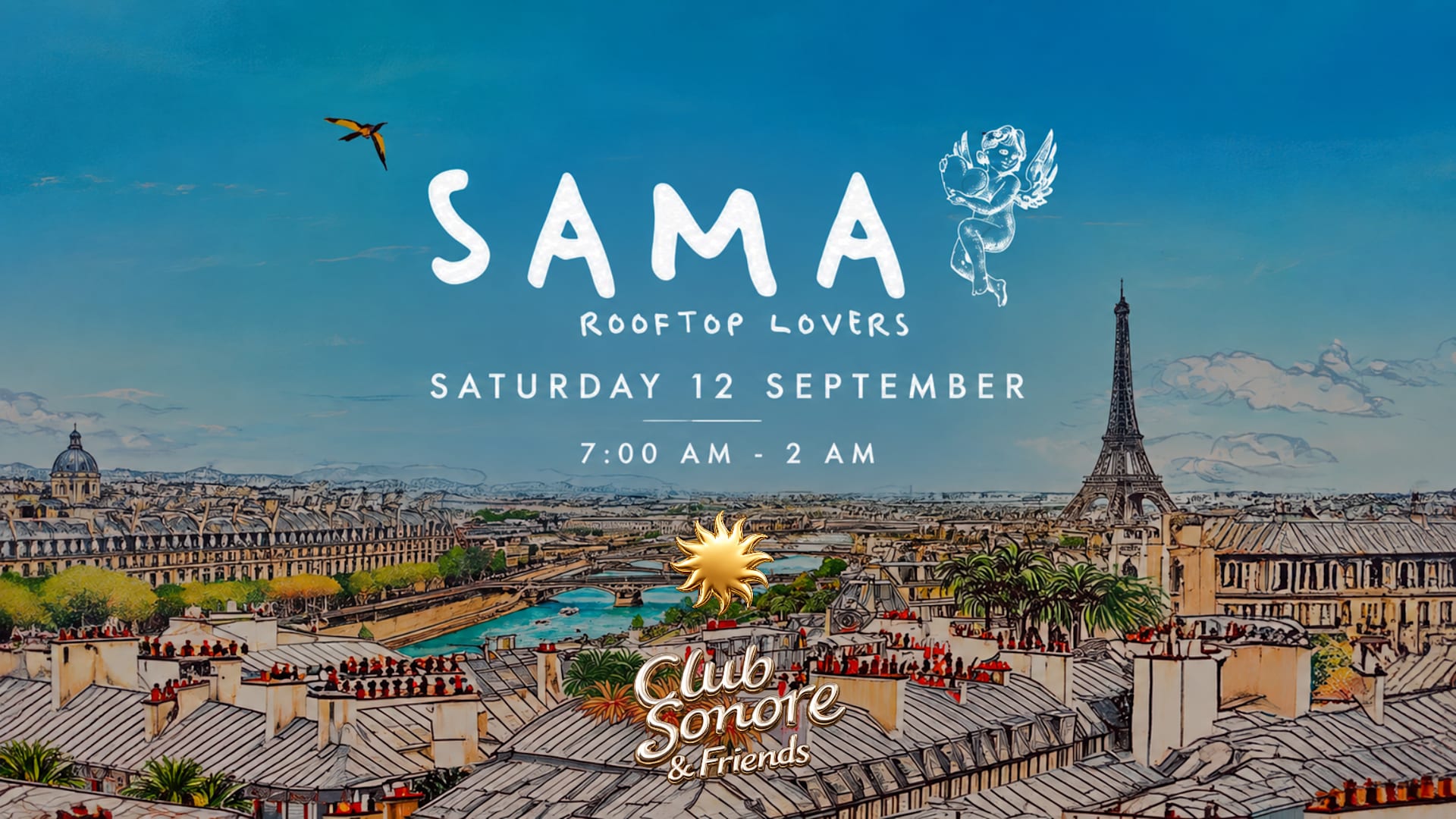 Club Sonore -  Sama Rooftop Paris - Saturday 12 September Cover