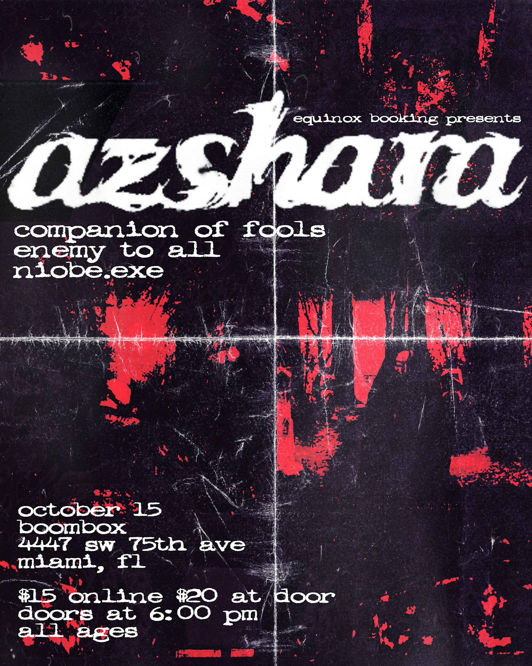 Azshara And Companion Of Fools At Boombox 10/15 Cover