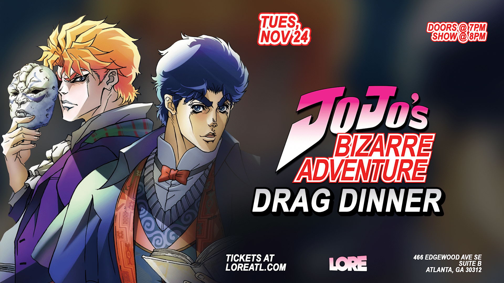 Jojo’S Bizarre Adventure Drag Dinner Cover