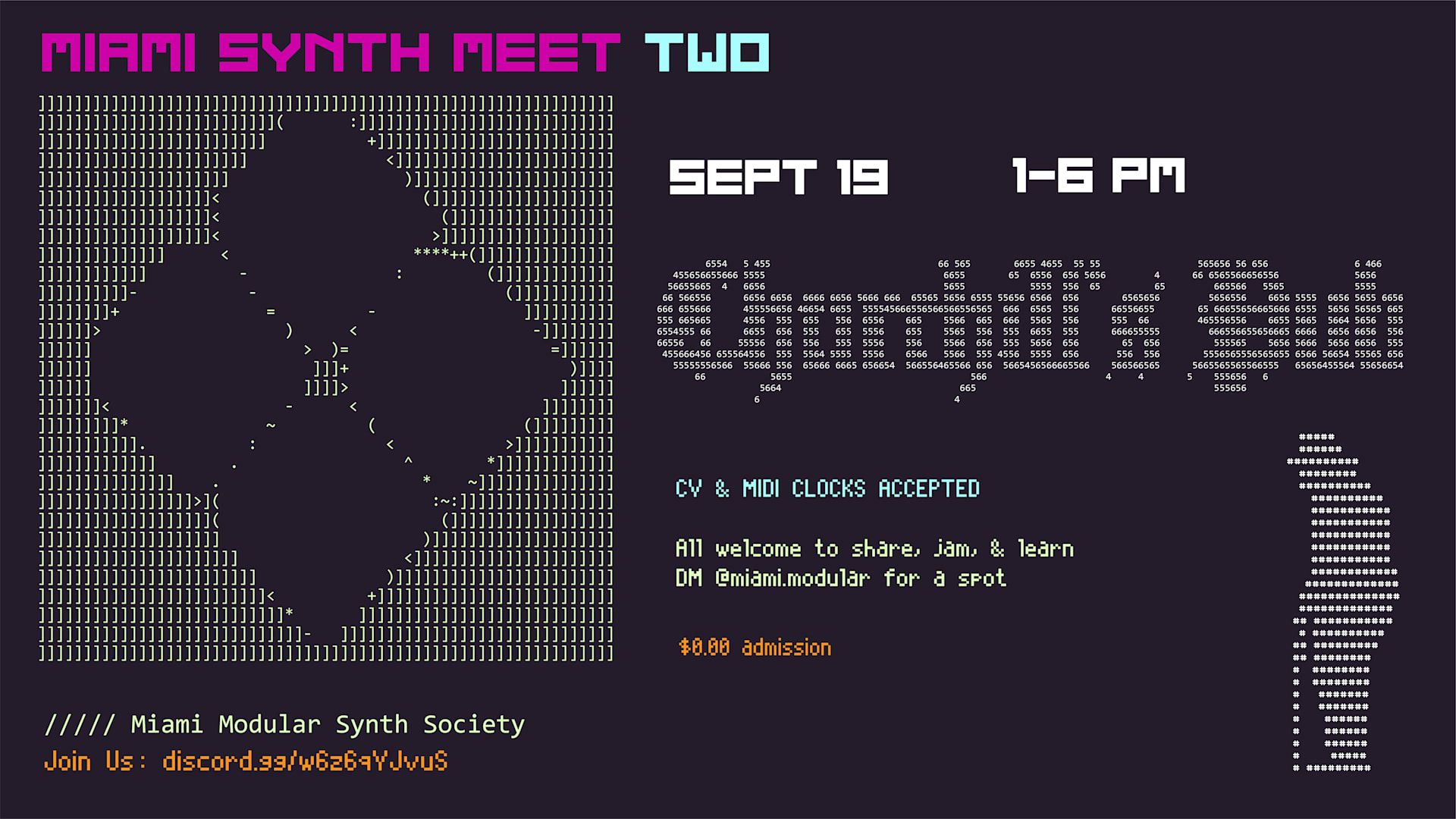 Miami Modular Synth Society Presents Synth Meetup #2 Cover