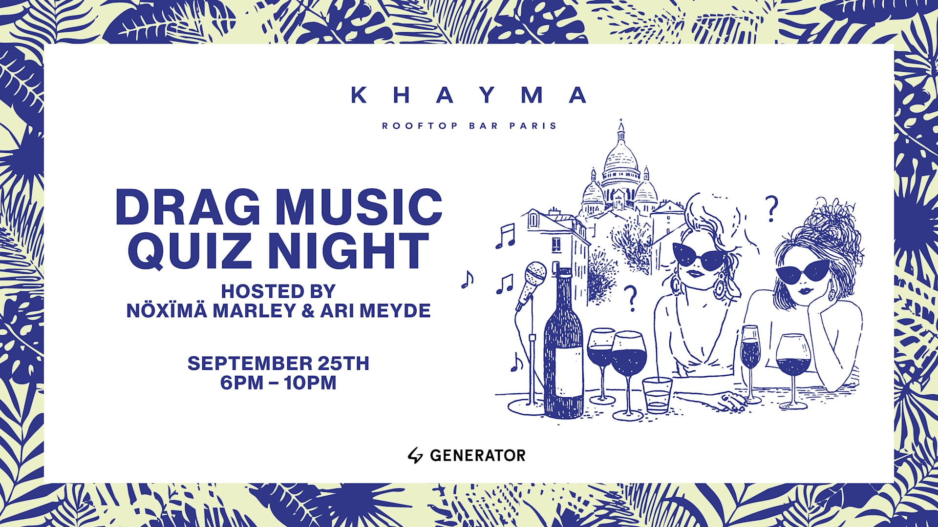 Drag Music Quiz Night Cover