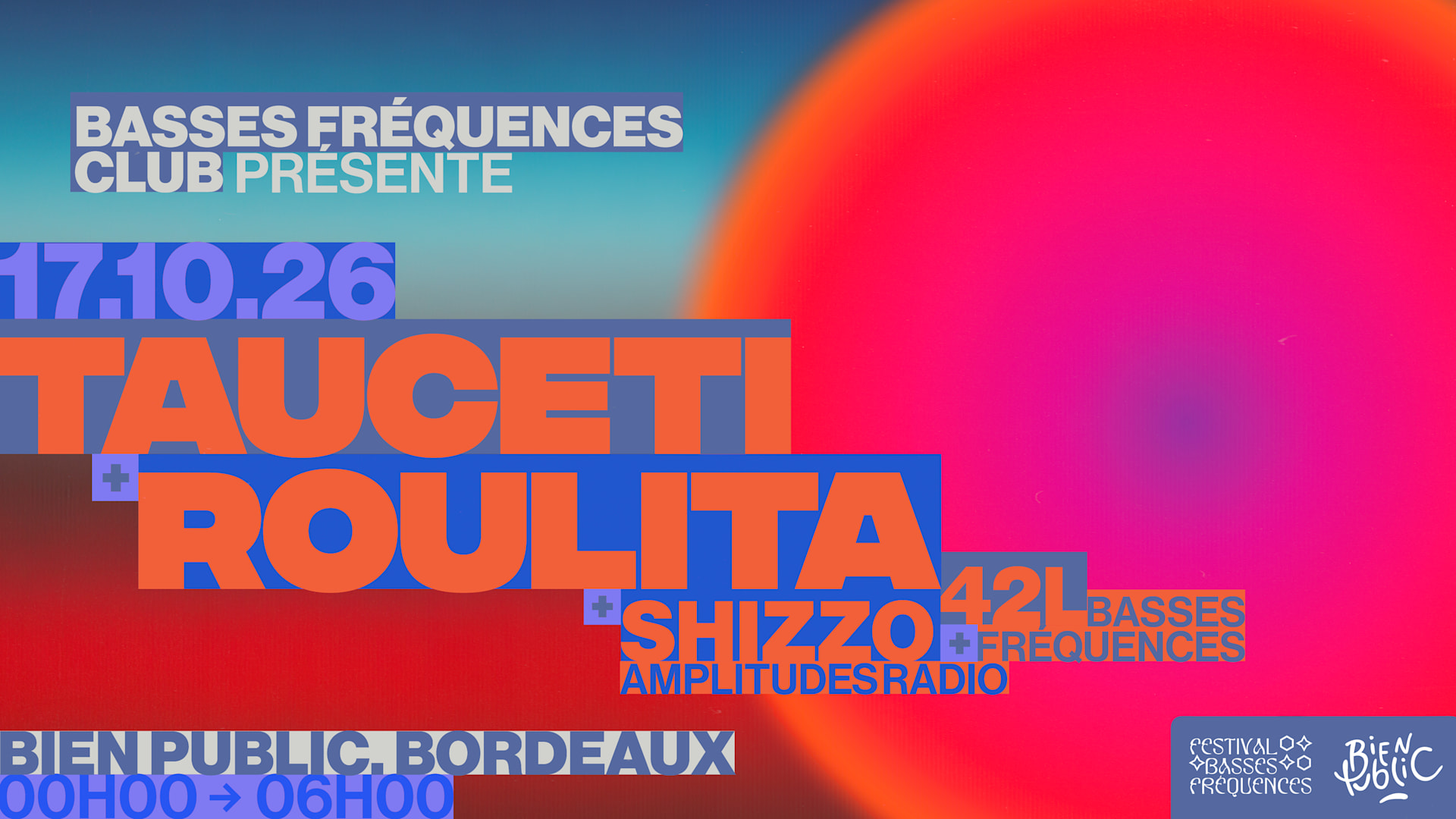Basses Fréquences Club : Tauceti & Roulita Cover