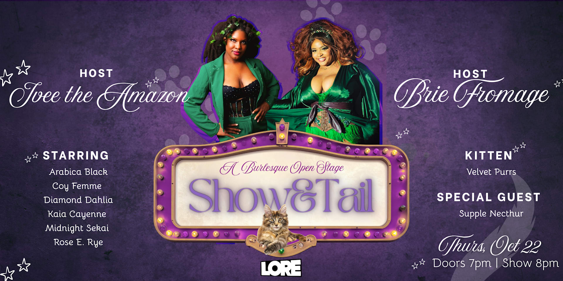 Show & Tail - Burlesque Open Stage Show Cover
