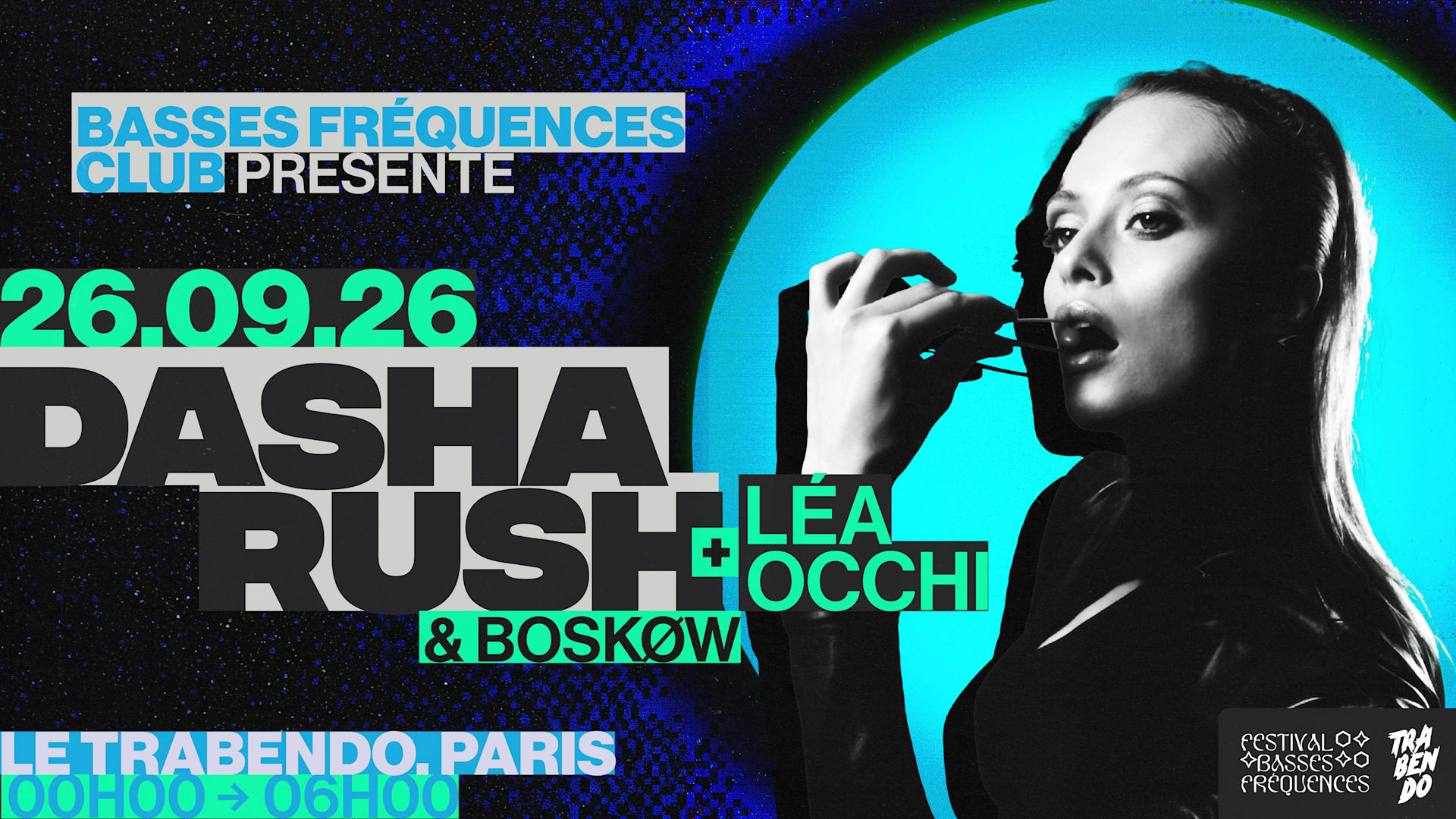 Basses Fréquences Club : Dasha Rush + Boskøw + Léa Occhi Cover