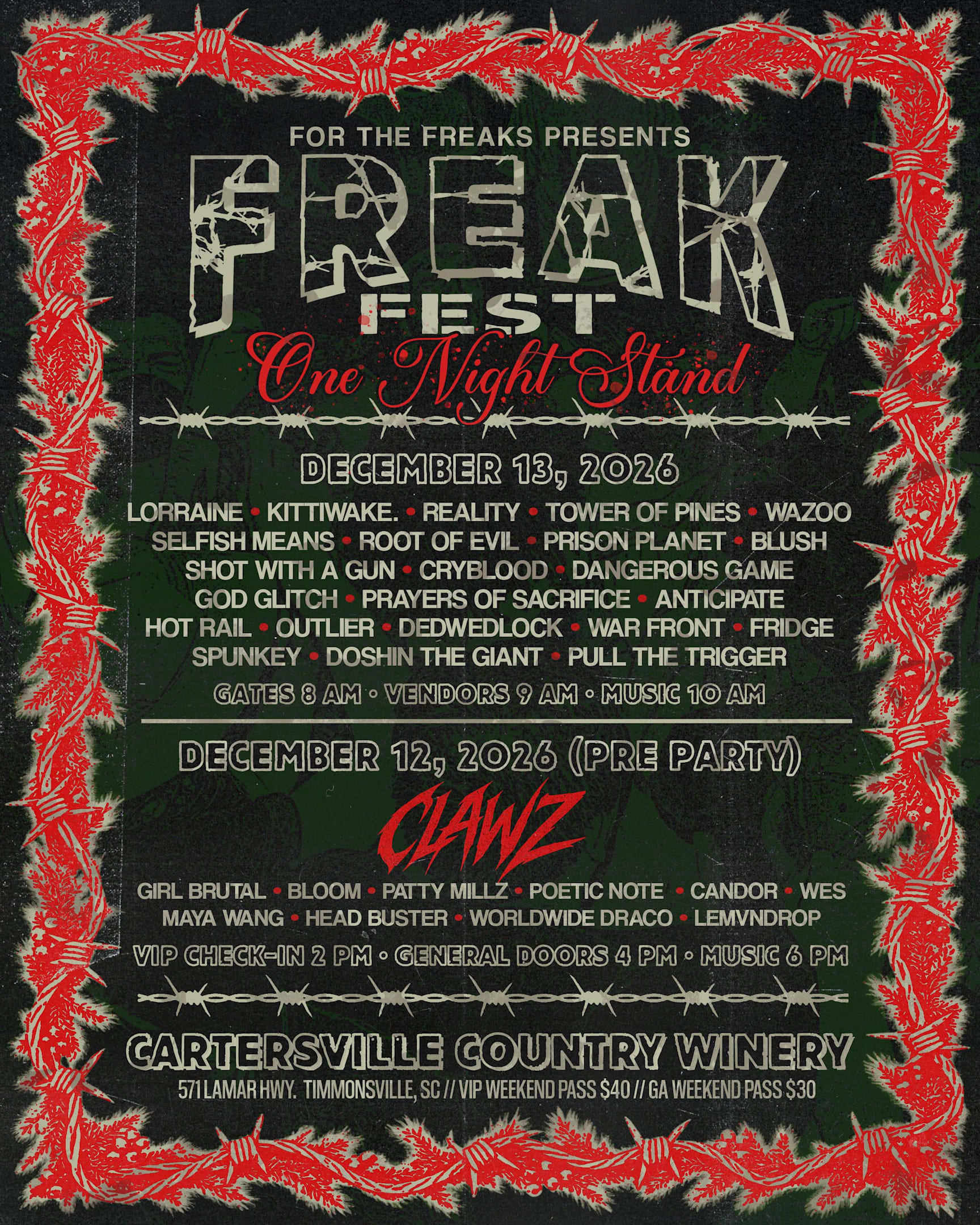 Freak Fest: One Night Stand - Holiday Bash Cover