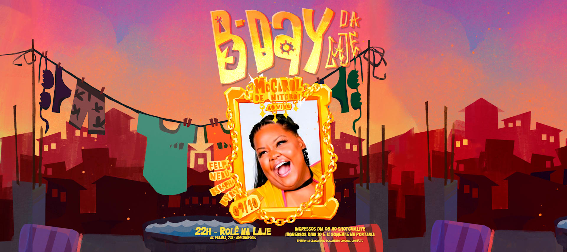 B-Day Da Laje 3 Anos + MC Carol De Niterói Cover